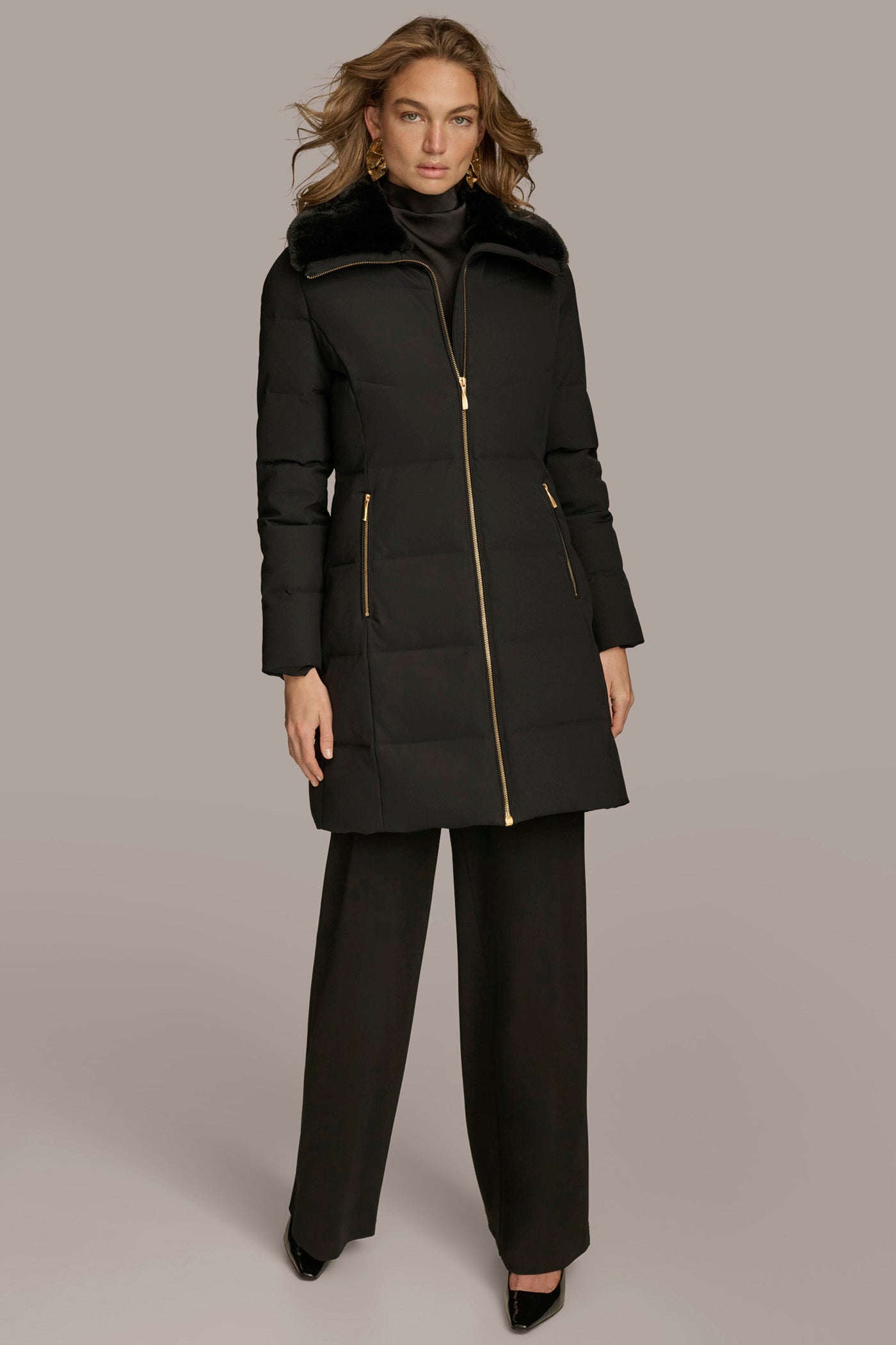 Walker Puffer Coat with Faux Fur Trim VIEW 5 | Coats & Jackets