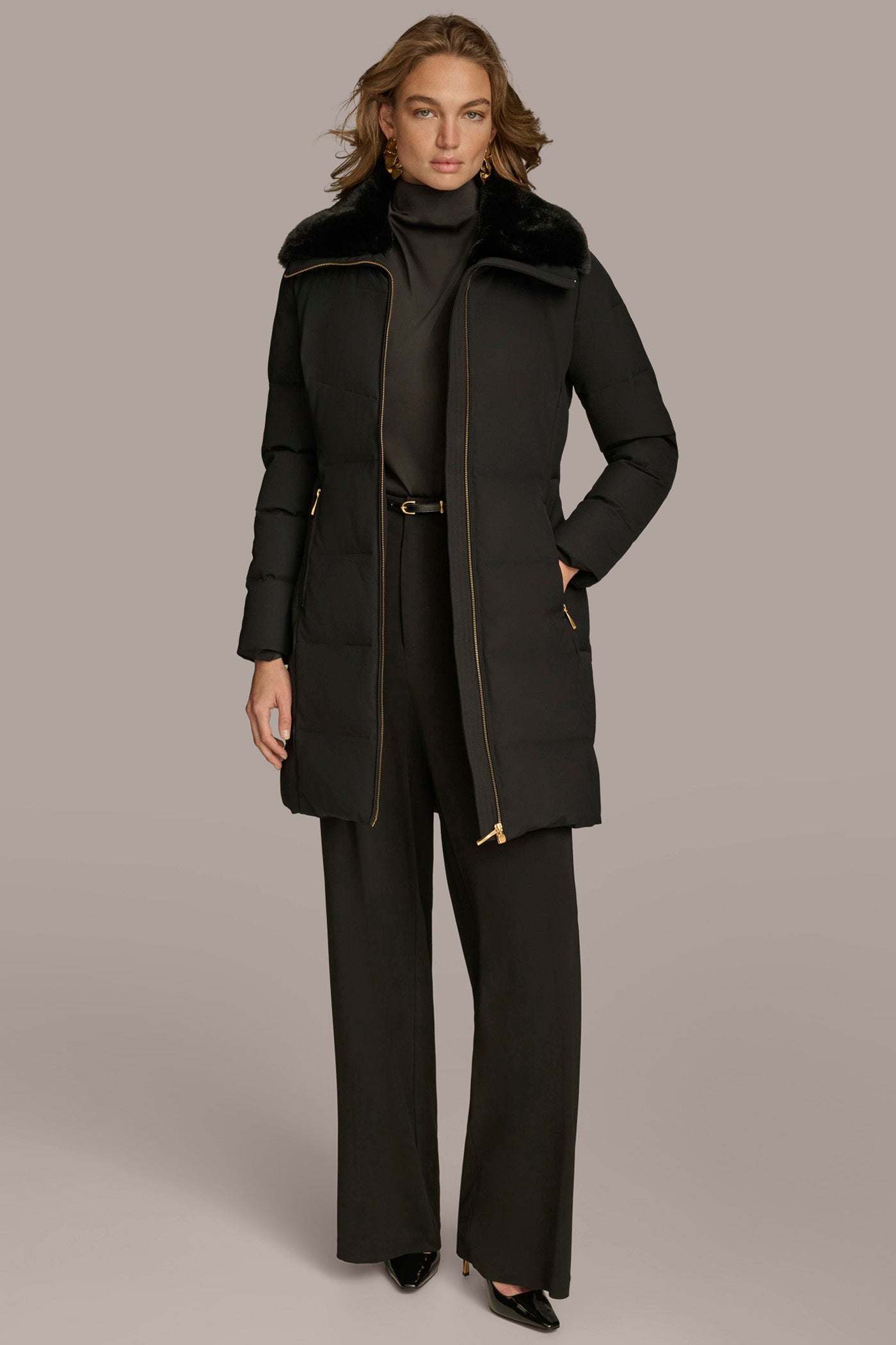 Walker Puffer Coat with Faux Fur Trim VIEW 4 | Coats & Jackets