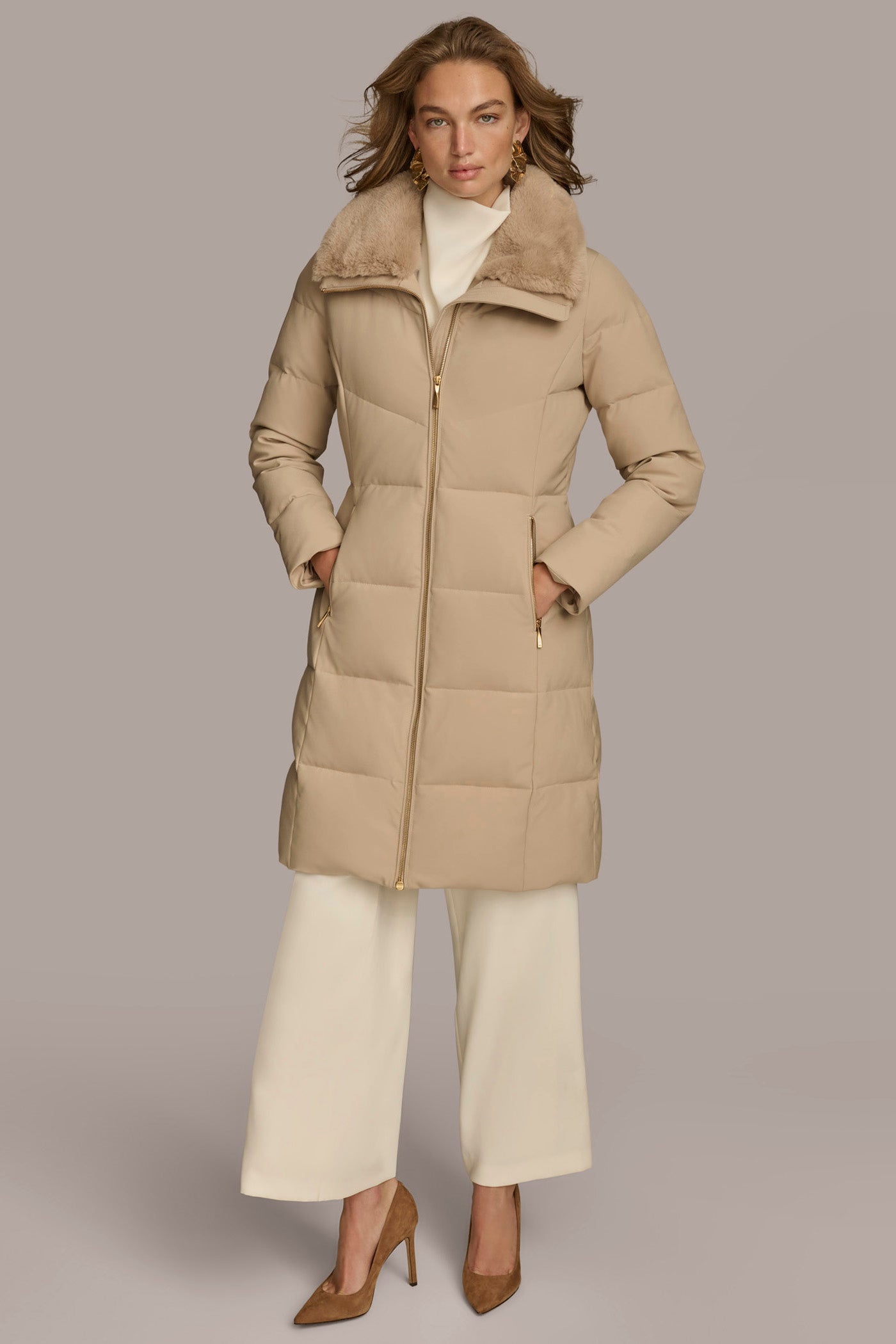Walker Puffer Coat with Faux Fur Trim VIEW 5 | New Arrivals