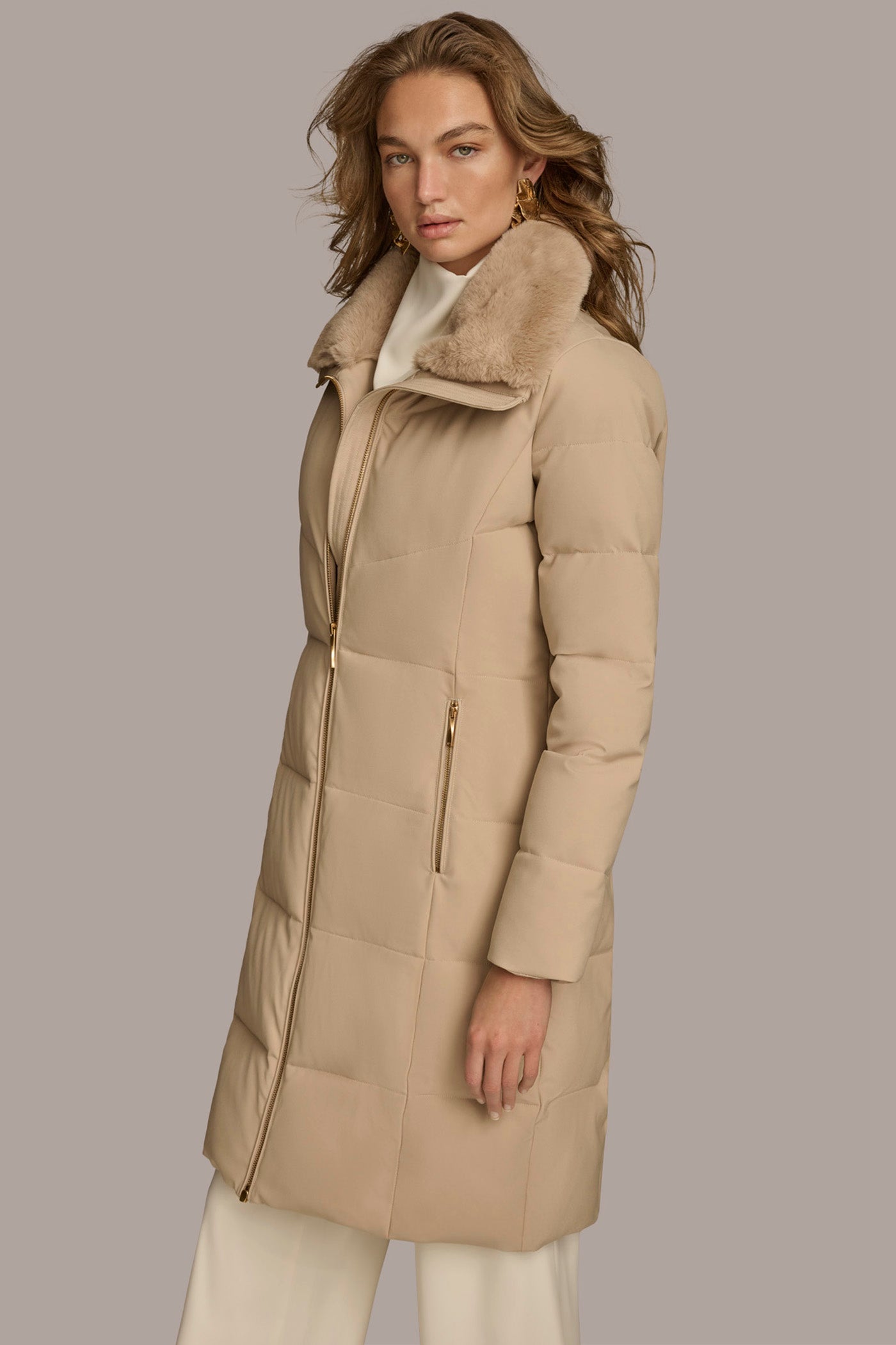 Walker Puffer Coat with Faux Fur Trim VIEW 3 | New Arrivals