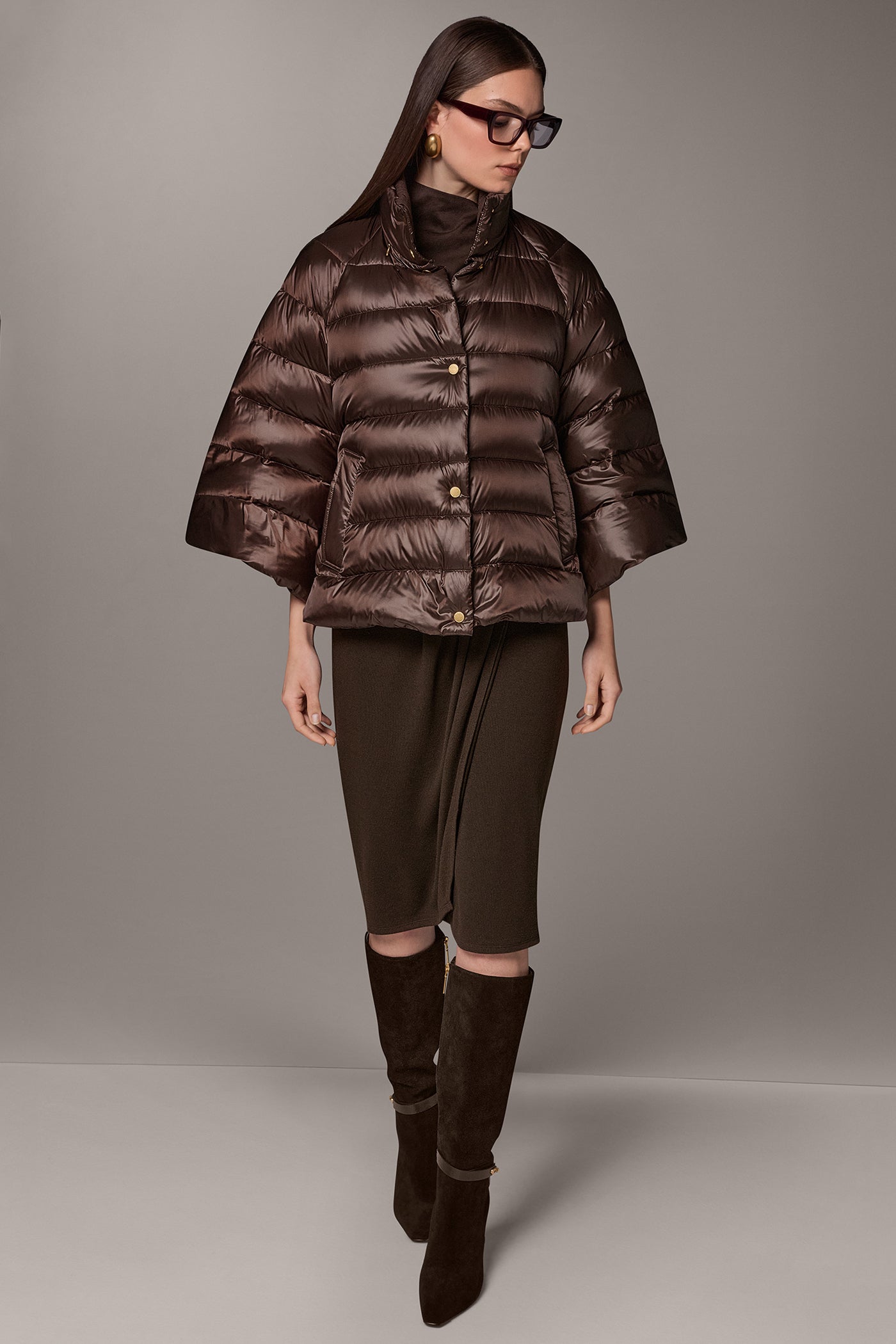 3/4 SLEEVE DOWN PUFFER CAPE VIEW 6
