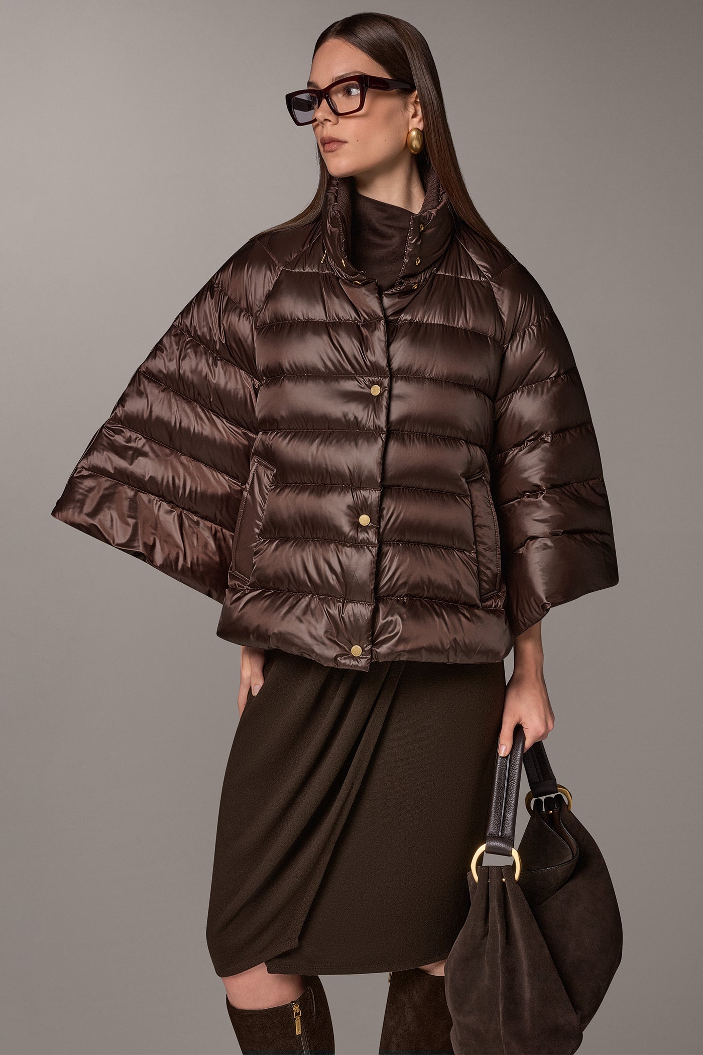 3/4 SLEEVE DOWN PUFFER CAPE VIEW 5