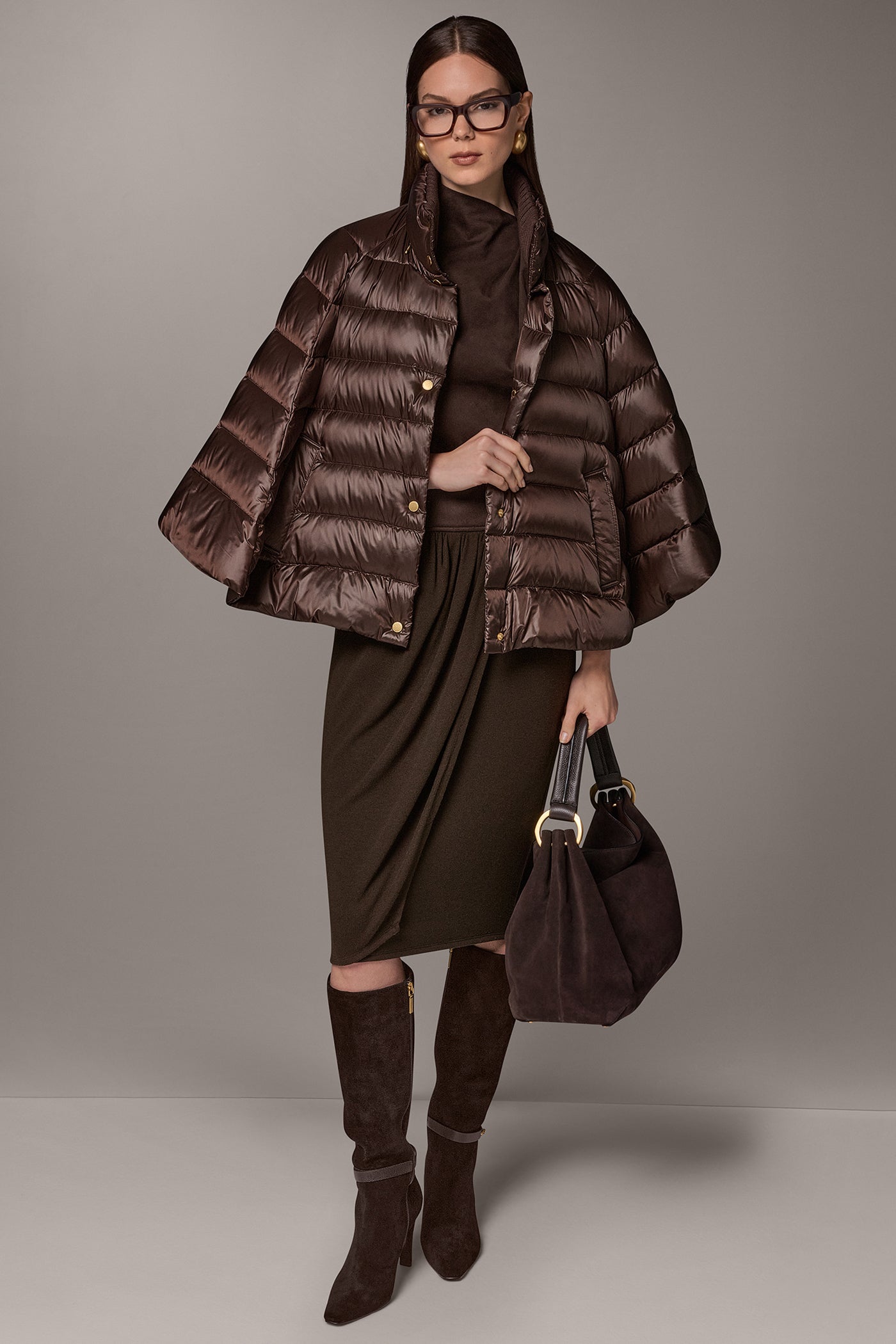 3/4 SLEEVE DOWN PUFFER CAPE VIEW 4