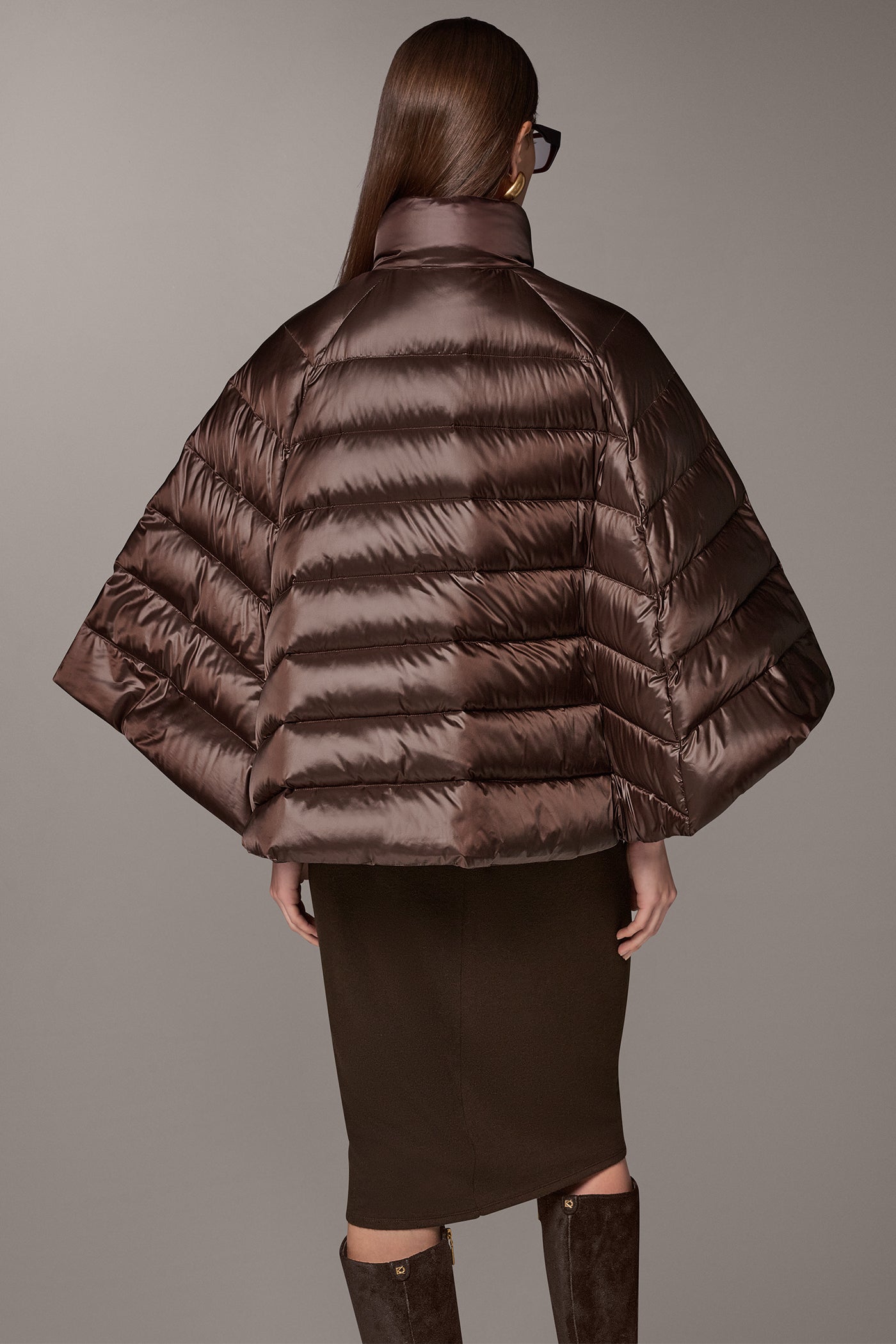 3/4 SLEEVE DOWN PUFFER CAPE VIEW 9