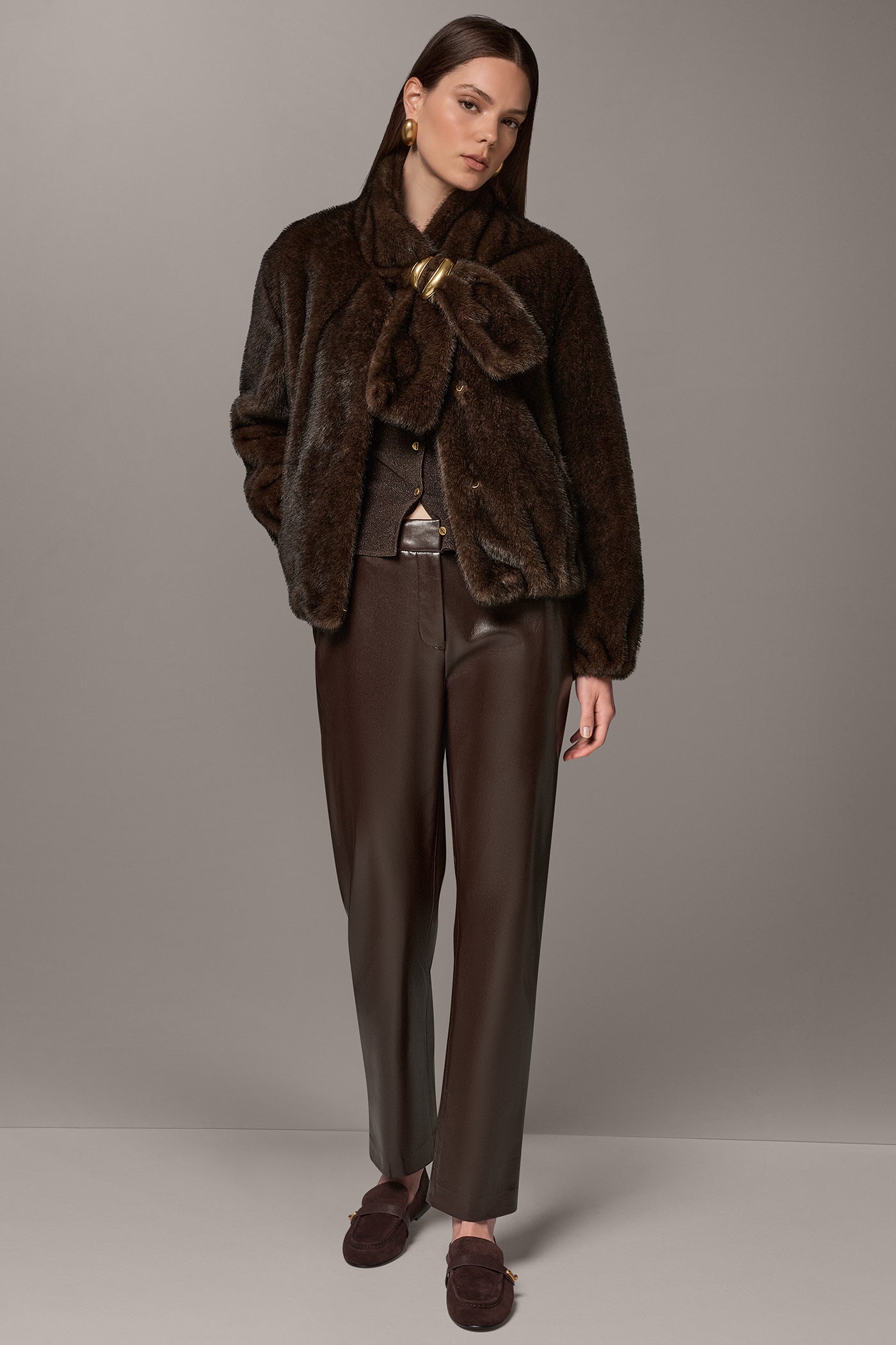 FAUX FUR SCARF COAT VIEW 5