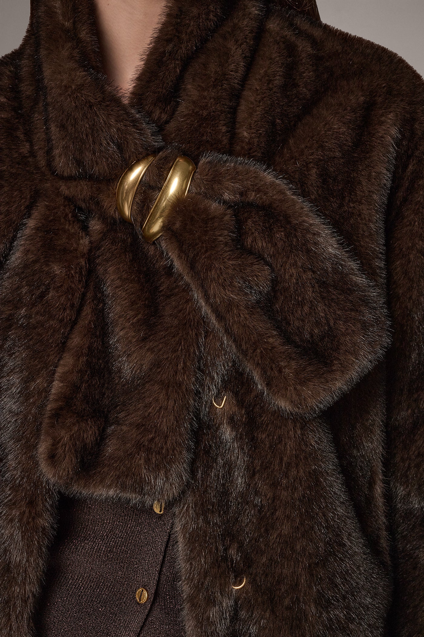 FAUX FUR SCARF COAT VIEW 8