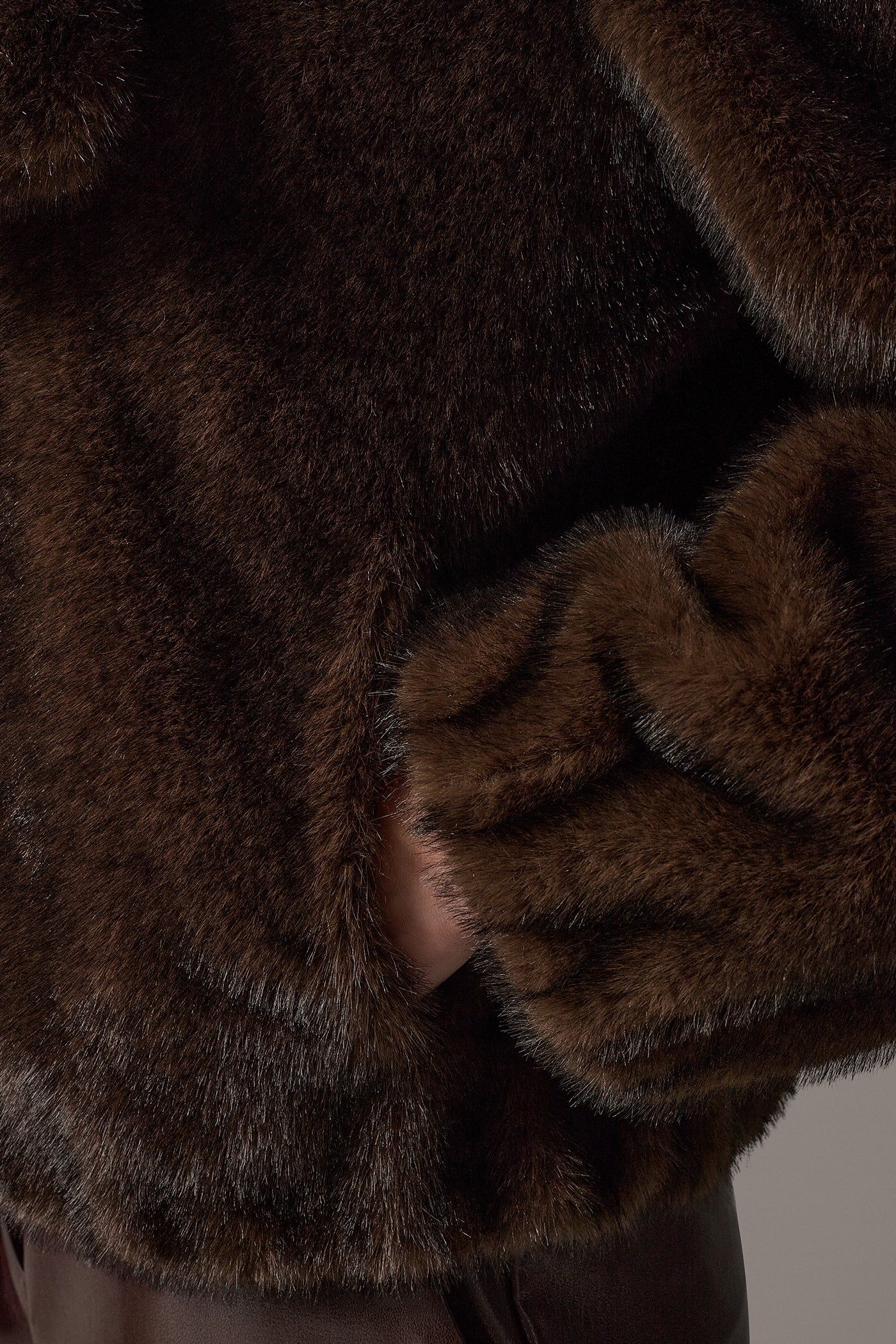 FAUX FUR SCARF COAT VIEW 7