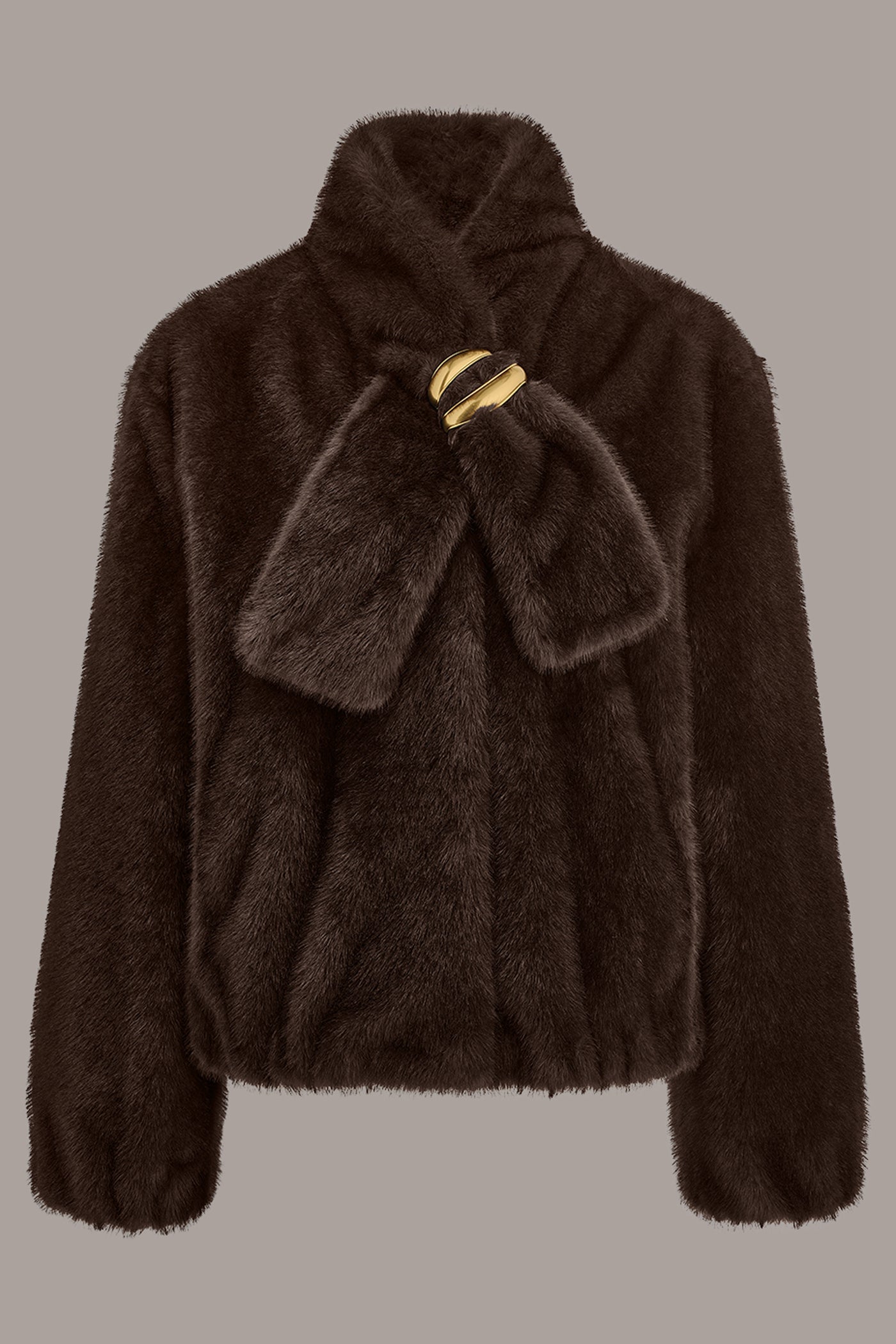 FAUX FUR SCARF COAT VIEW 10