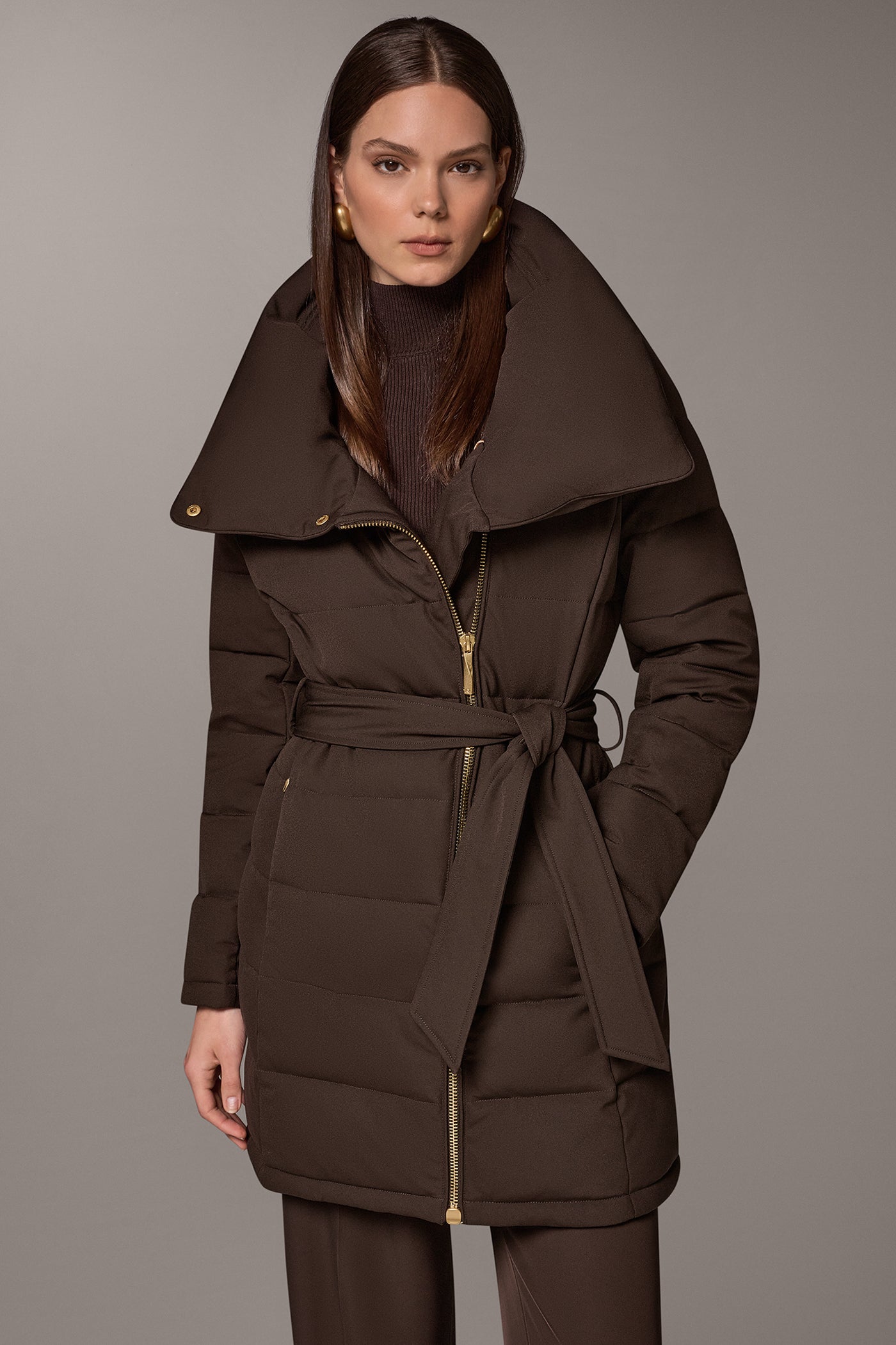 FUNNEL NECK PUFFER COAT VIEW 1