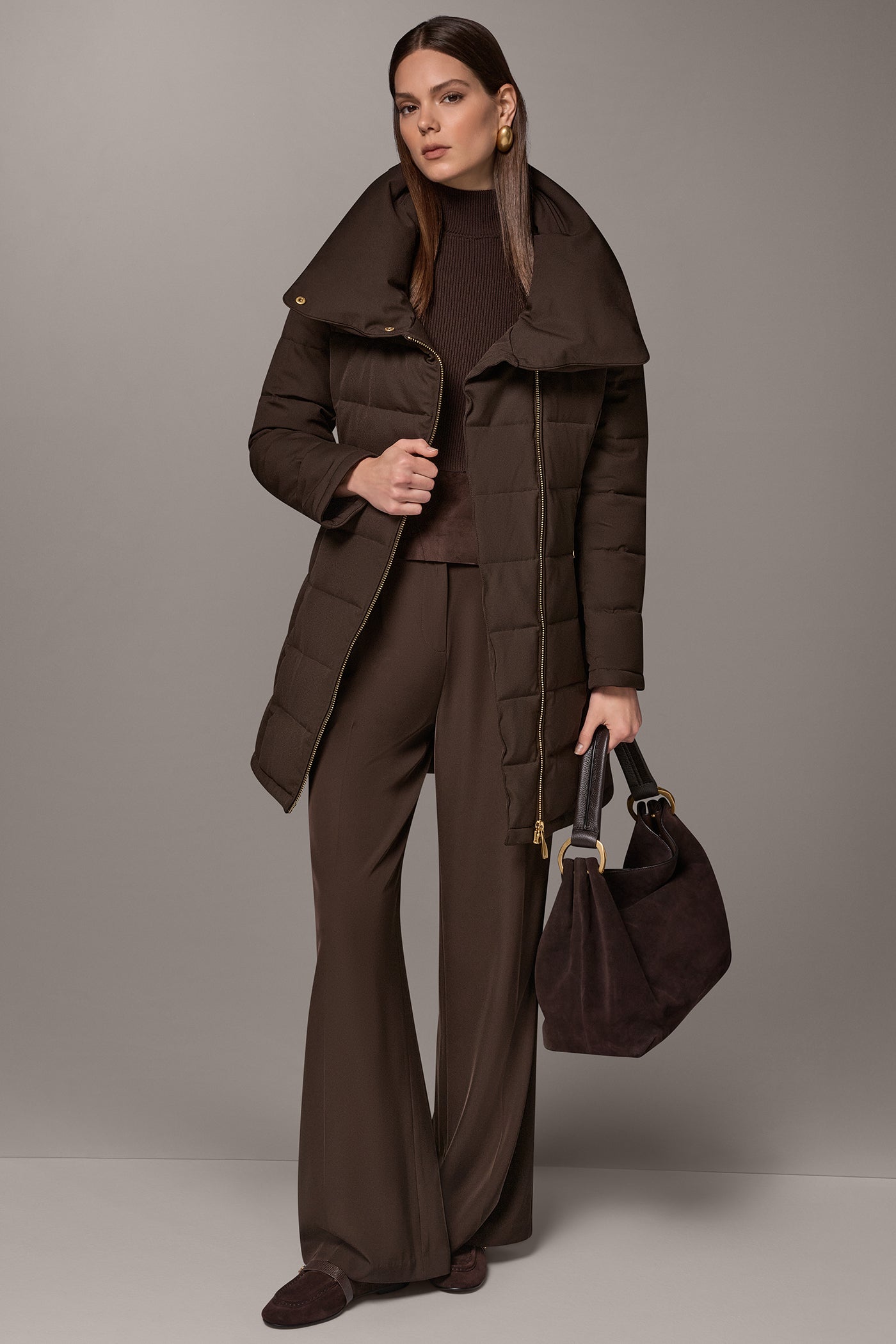 FUNNEL NECK PUFFER COAT VIEW 12