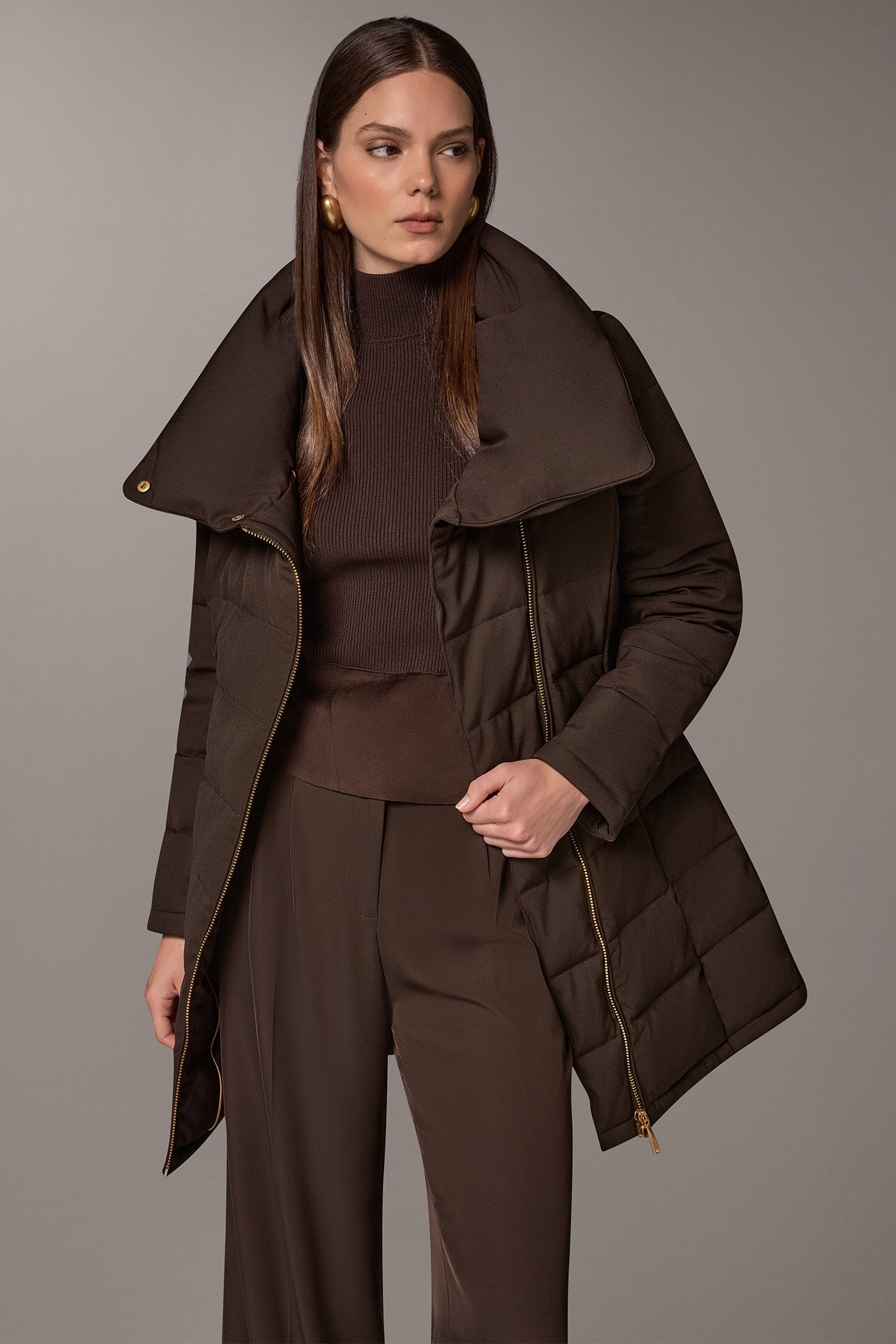 FUNNEL NECK PUFFER COAT VIEW 5