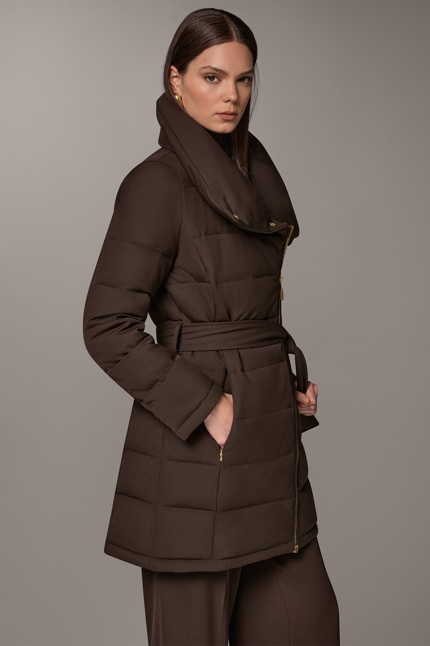 FUNNEL NECK PUFFER COAT VIEW 4