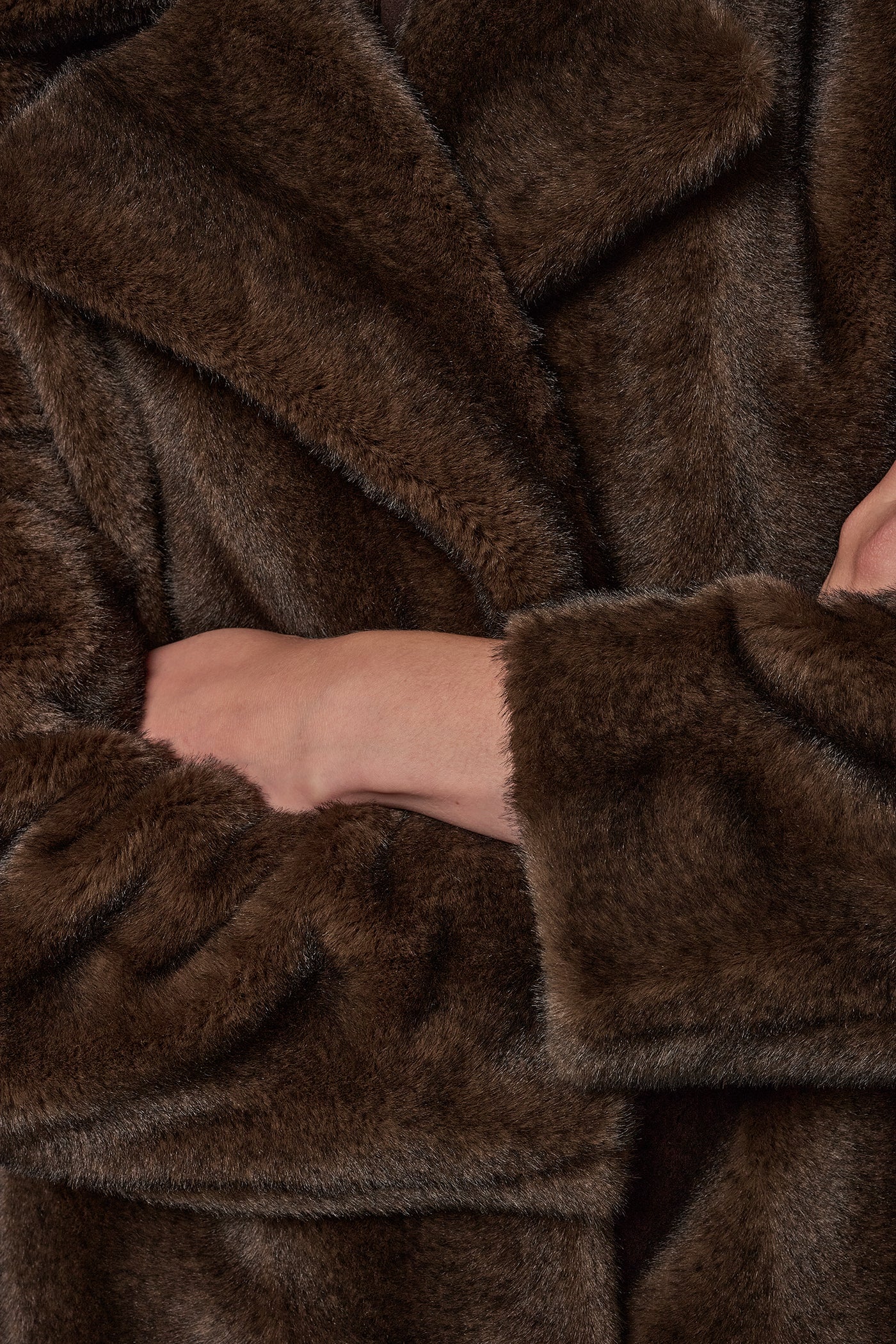 LUXE FAUX FUR COAT VIEW 11
