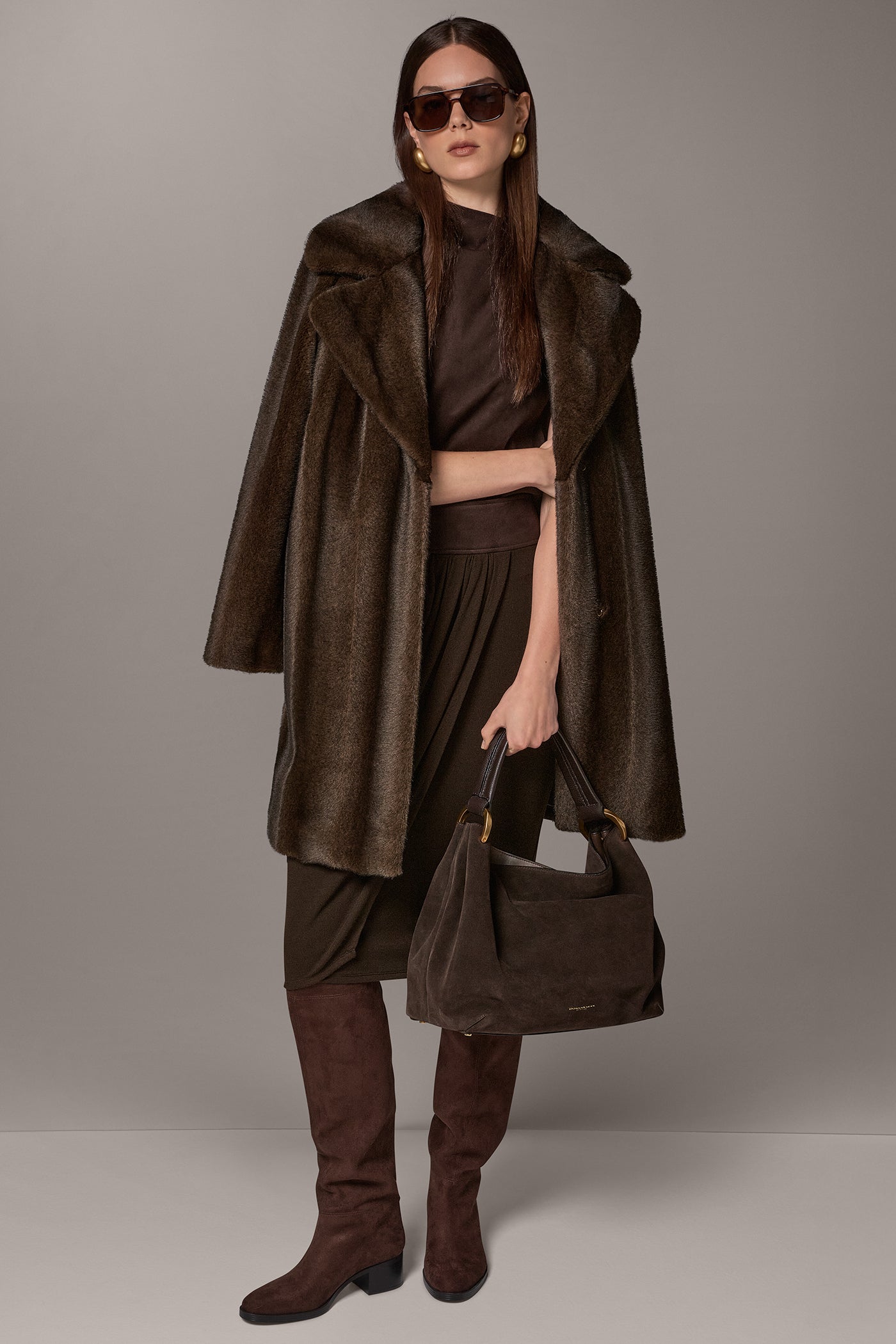 LUXE FAUX FUR COAT VIEW 5