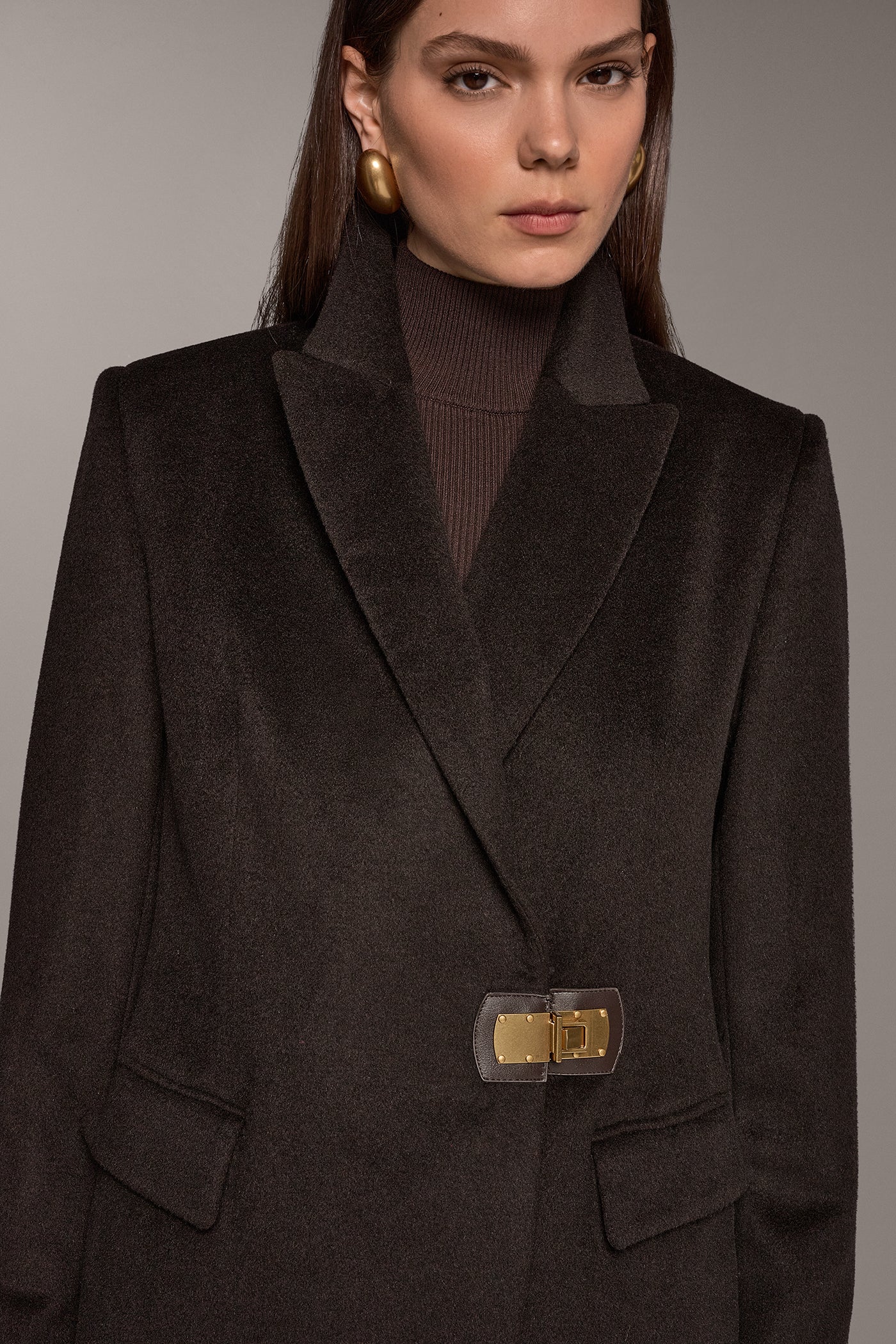 WOOL BLEND BUCKLE BLAZER COAT VIEW 8 | New Arrivals