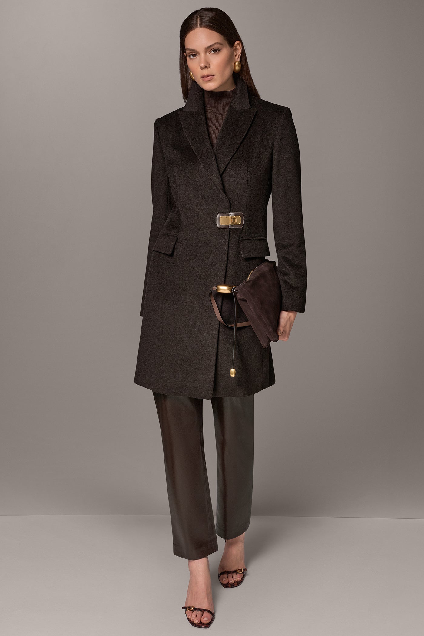 WOOL BLEND BUCKLE BLAZER COAT VIEW 4 | New Arrivals