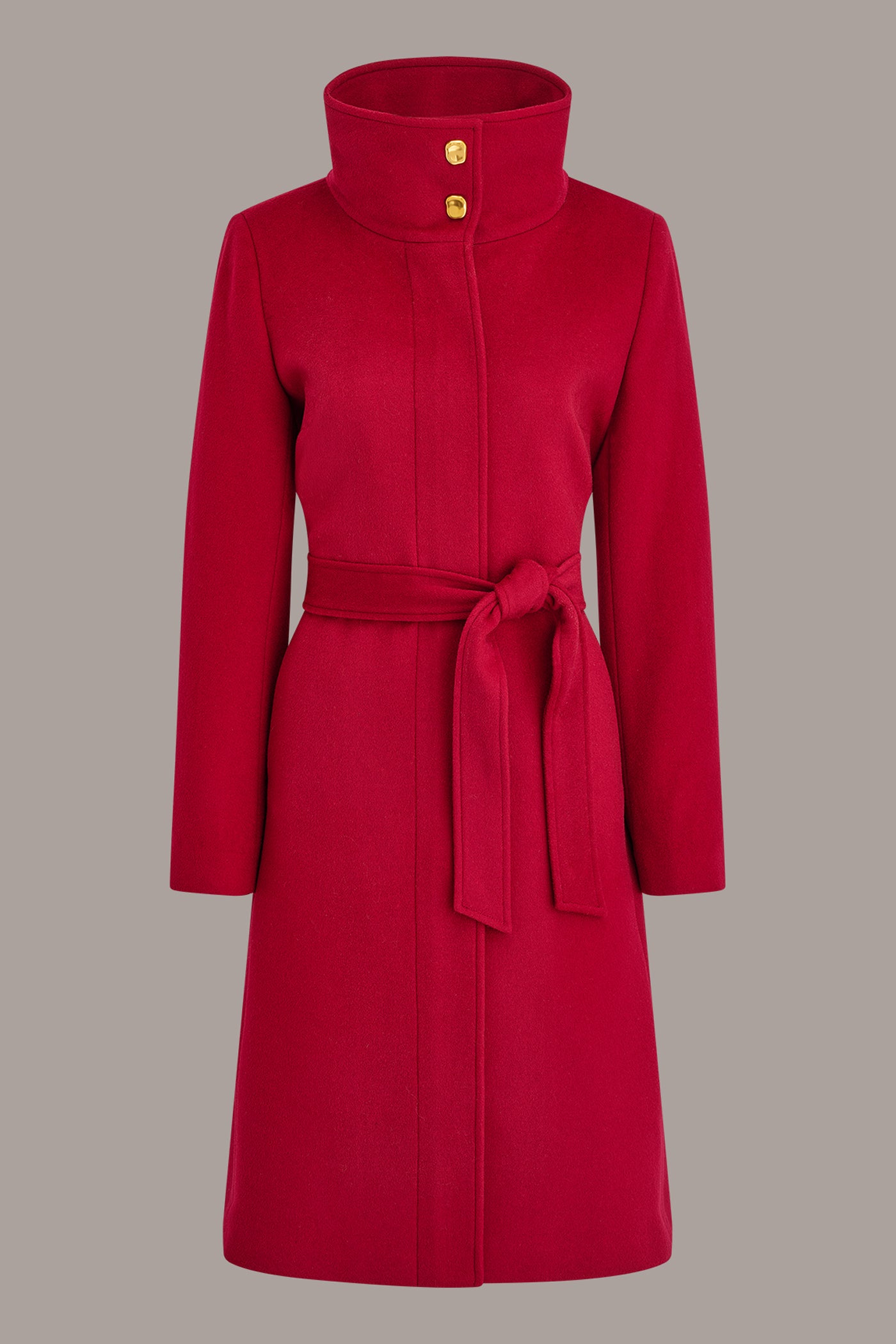 WOOL BLEND FUNNEL NECK COAT VIEW 15 | Clothing