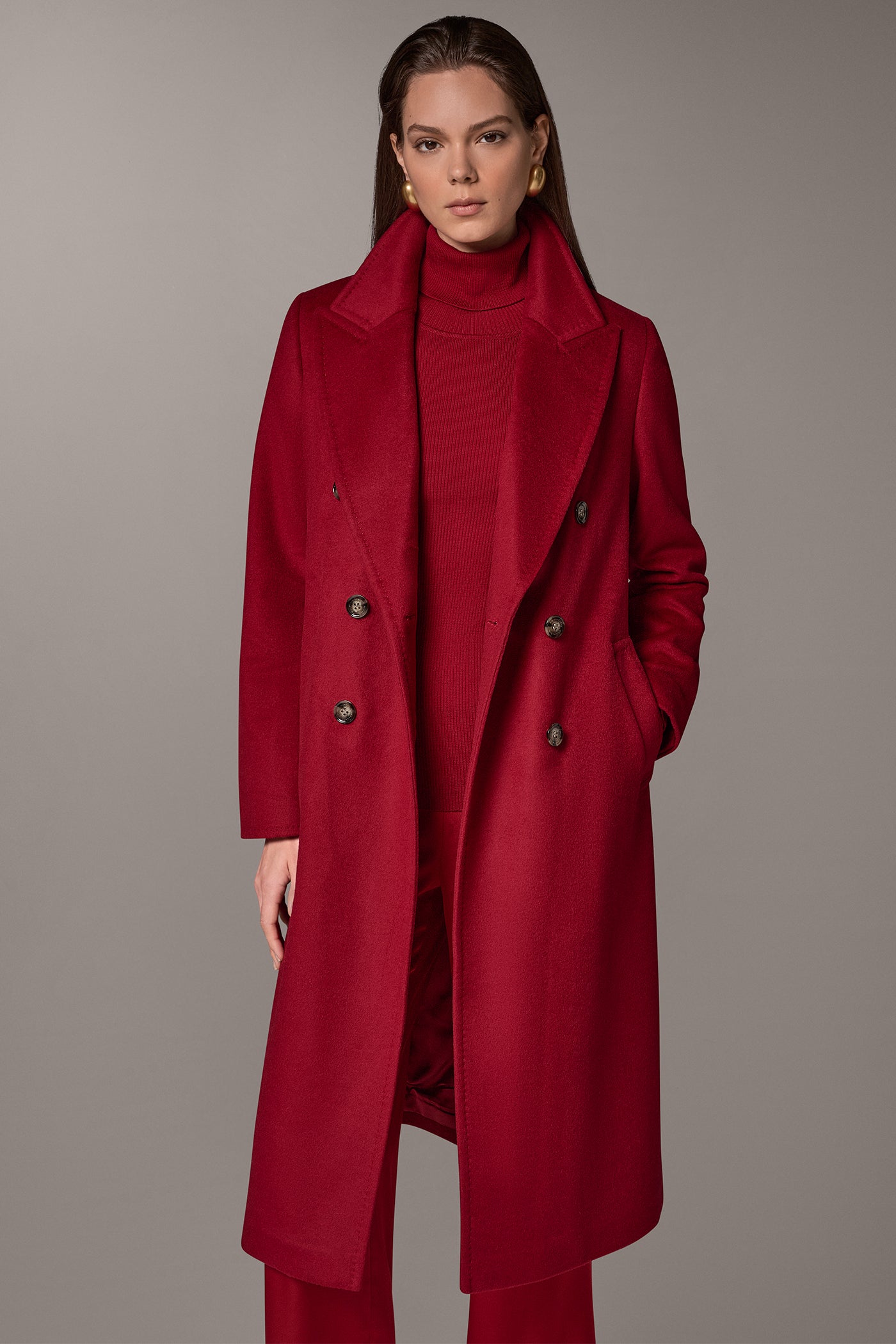 WOOL BLEND DOUBLE-BREASTED COAT VIEW 4