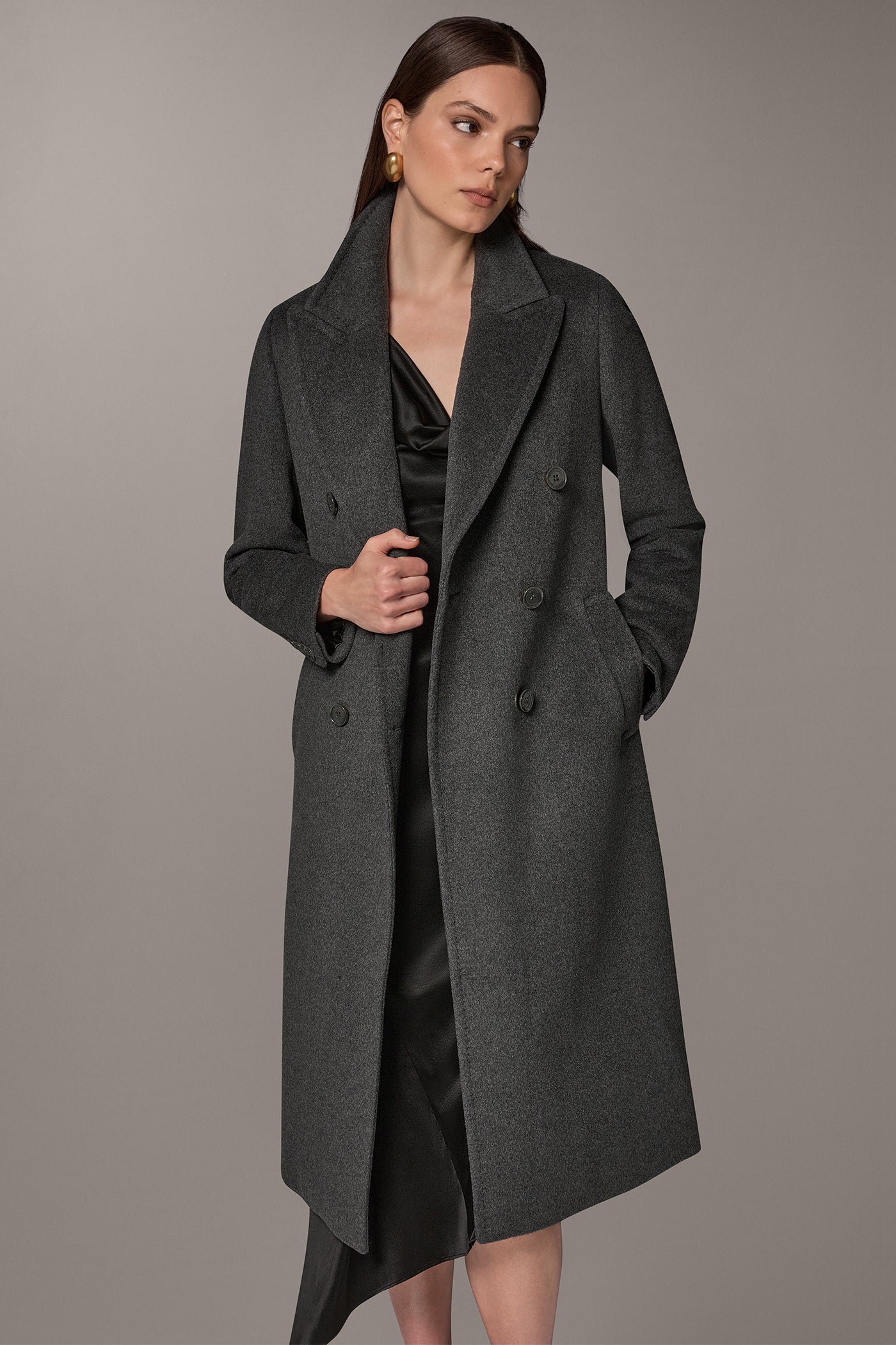 WOOL BLEND DOUBLE-BREASTED COAT VIEW 2