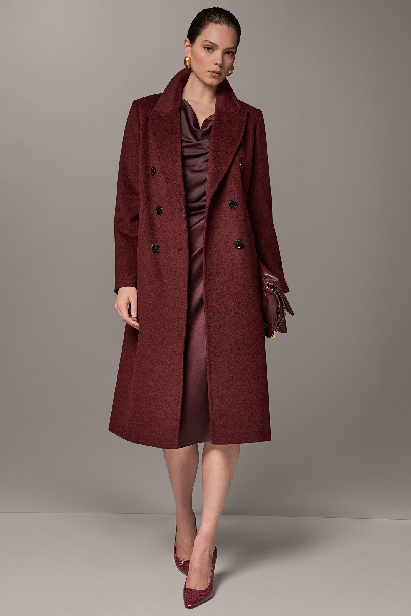 WOOL BLEND DOUBLE-BREASTED COAT VIEW 3