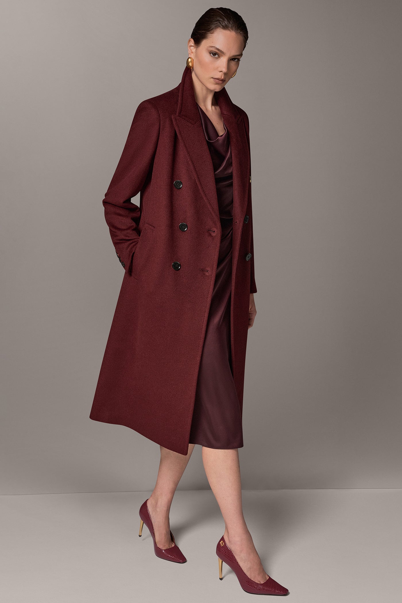 WOOL BLEND DOUBLE-BREASTED COAT VIEW 4