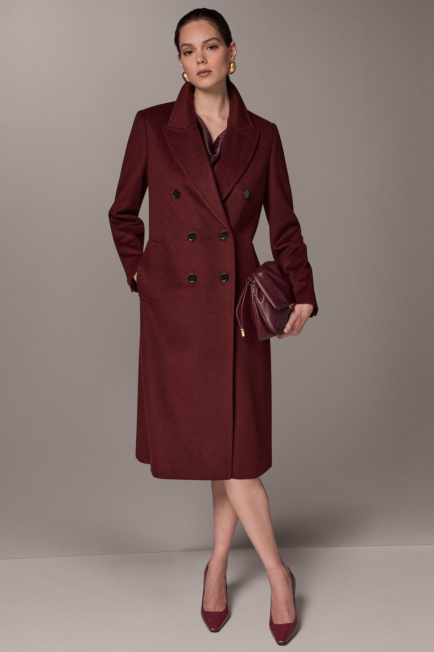 WOOL BLEND DOUBLE-BREASTED COAT VIEW 1