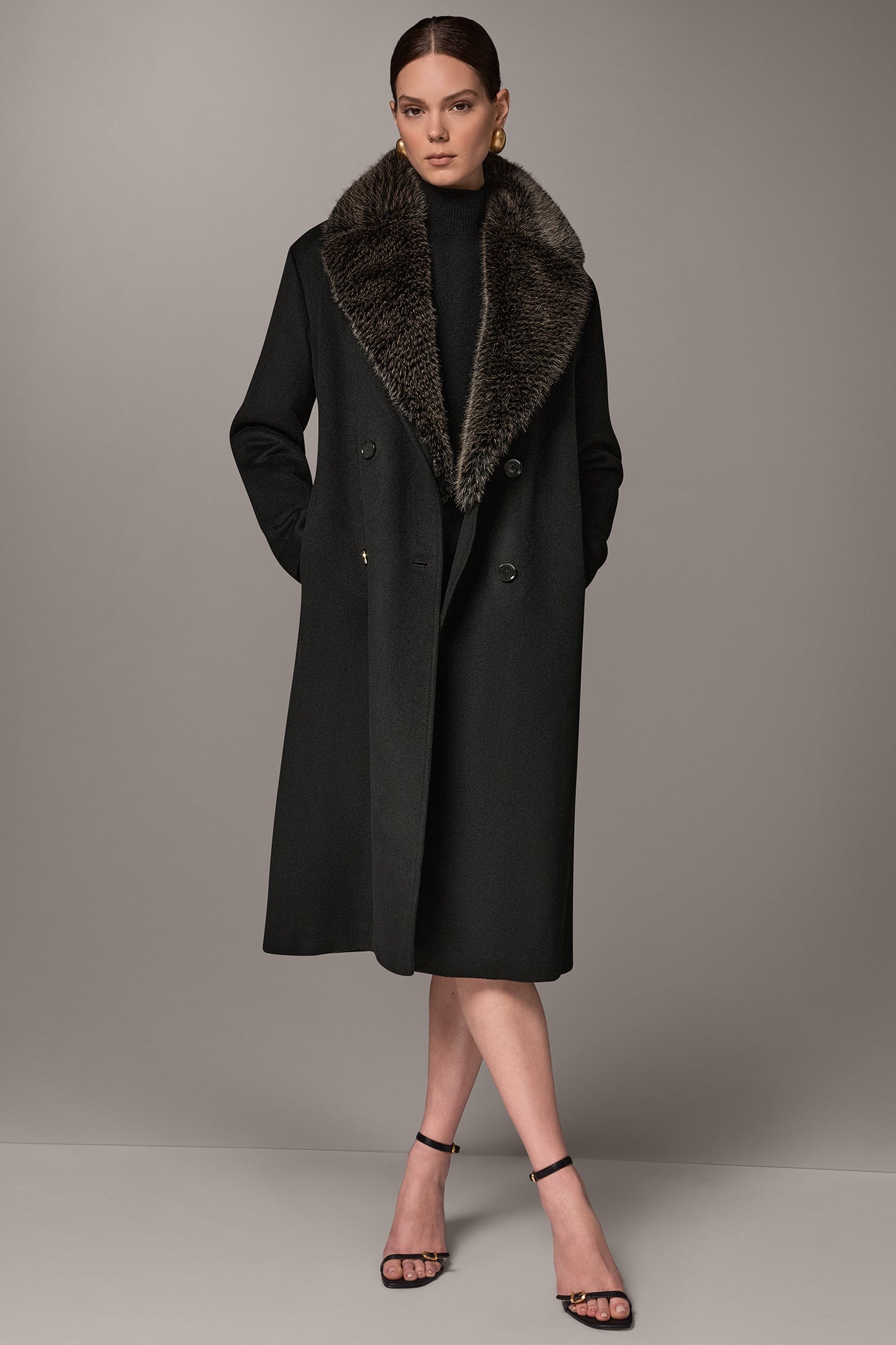 WOOL BLEND DOUBLE-BREASTED SLOUCH COAT VIEW 11