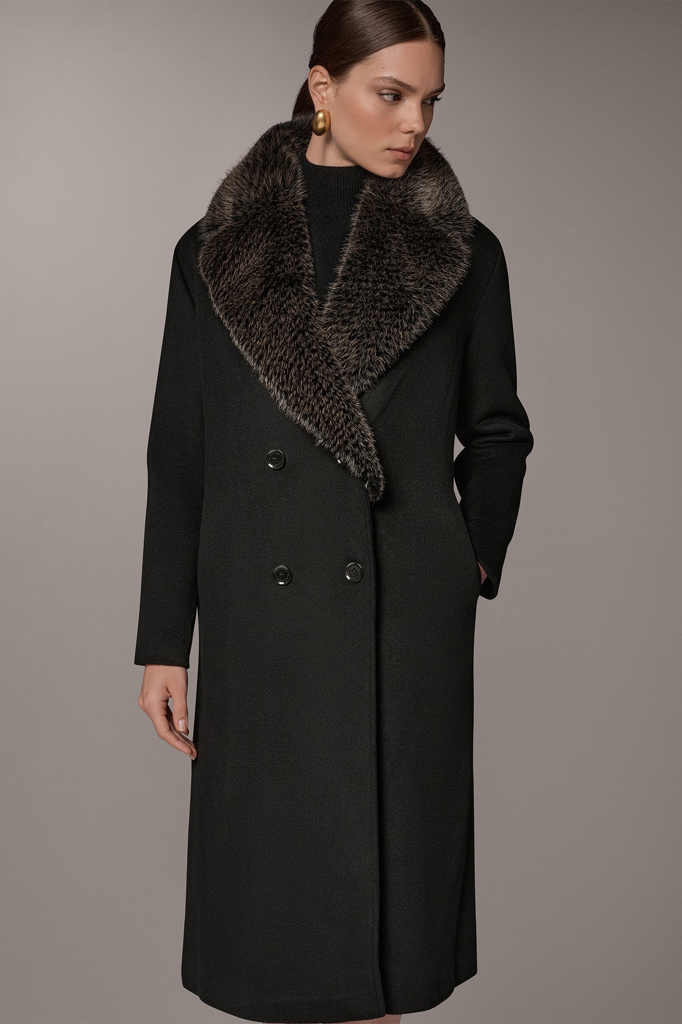 WOOL BLEND DOUBLE-BREASTED SLOUCH COAT VIEW 10