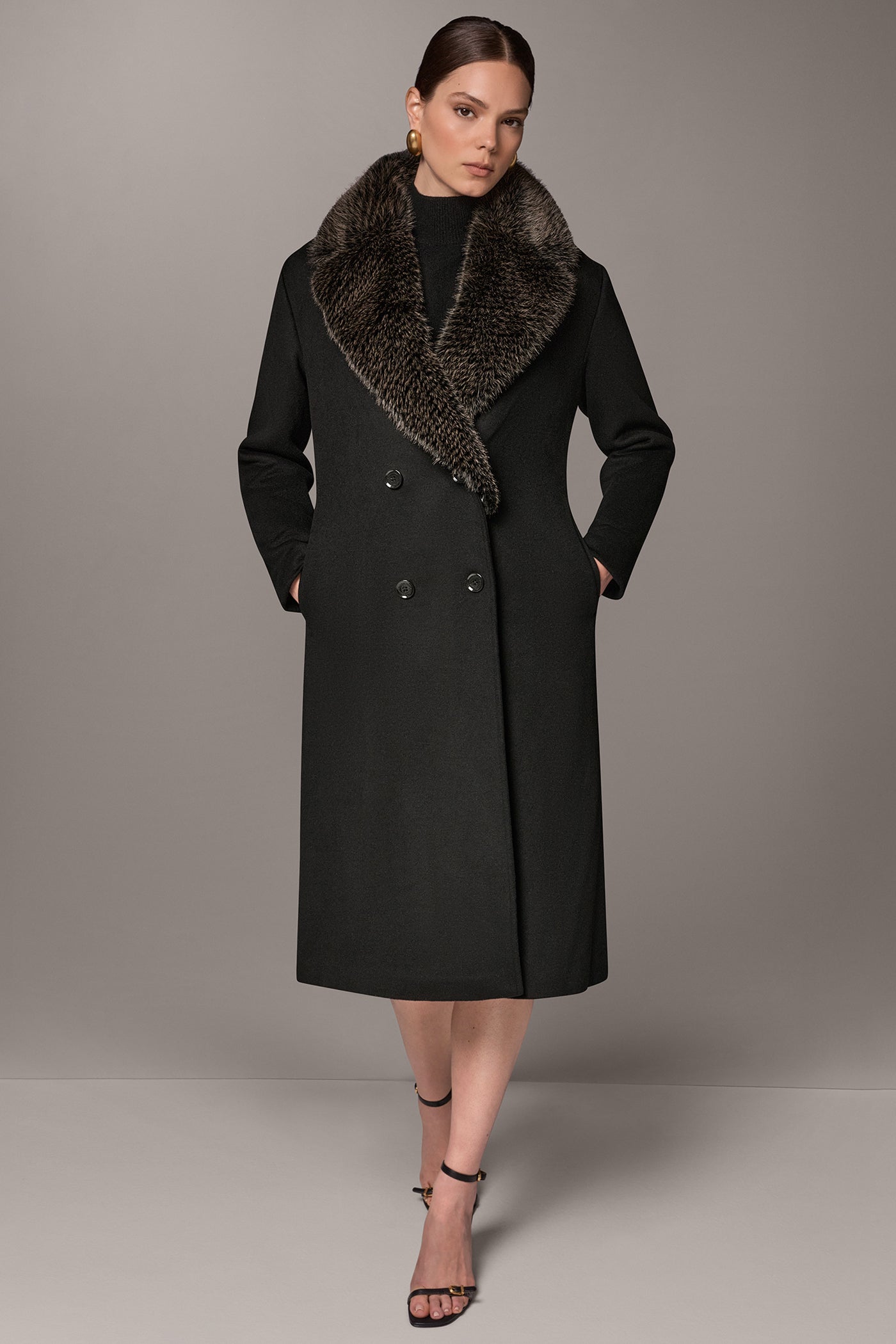 WOOL BLEND DOUBLE-BREASTED SLOUCH COAT VIEW 9