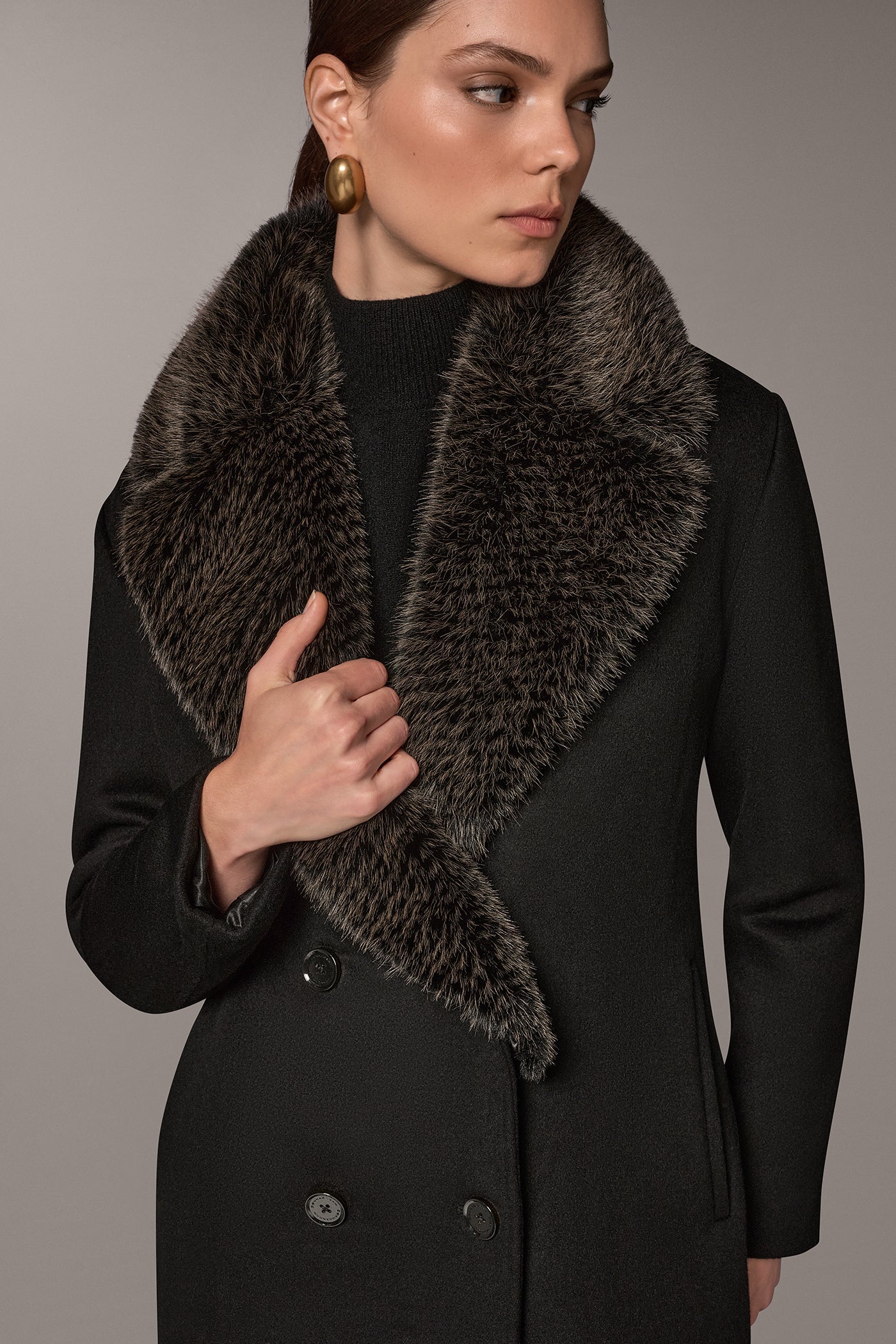 WOOL BLEND DOUBLE-BREASTED SLOUCH COAT VIEW 7