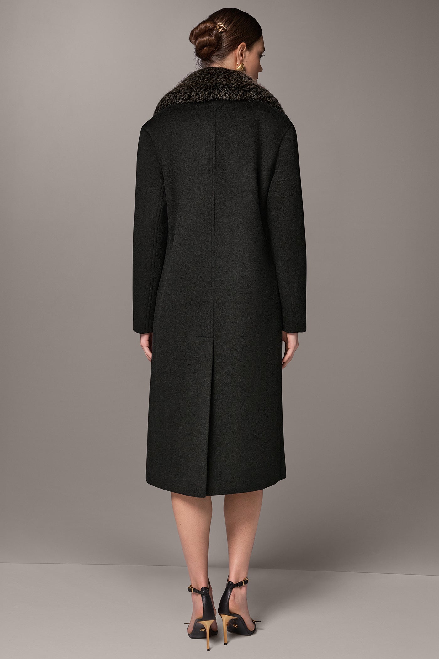 WOOL BLEND DOUBLE-BREASTED SLOUCH COAT VIEW 3