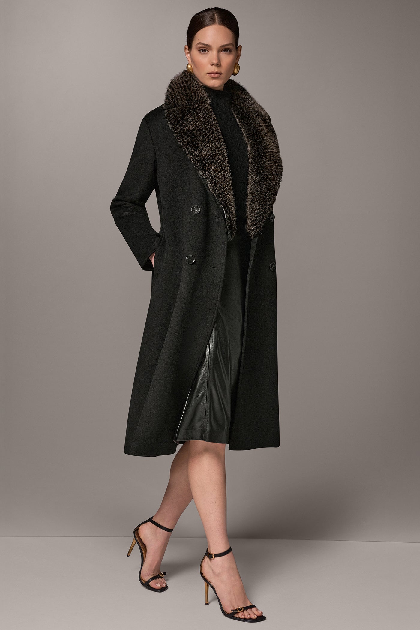 WOOL BLEND DOUBLE-BREASTED SLOUCH COAT VIEW 12