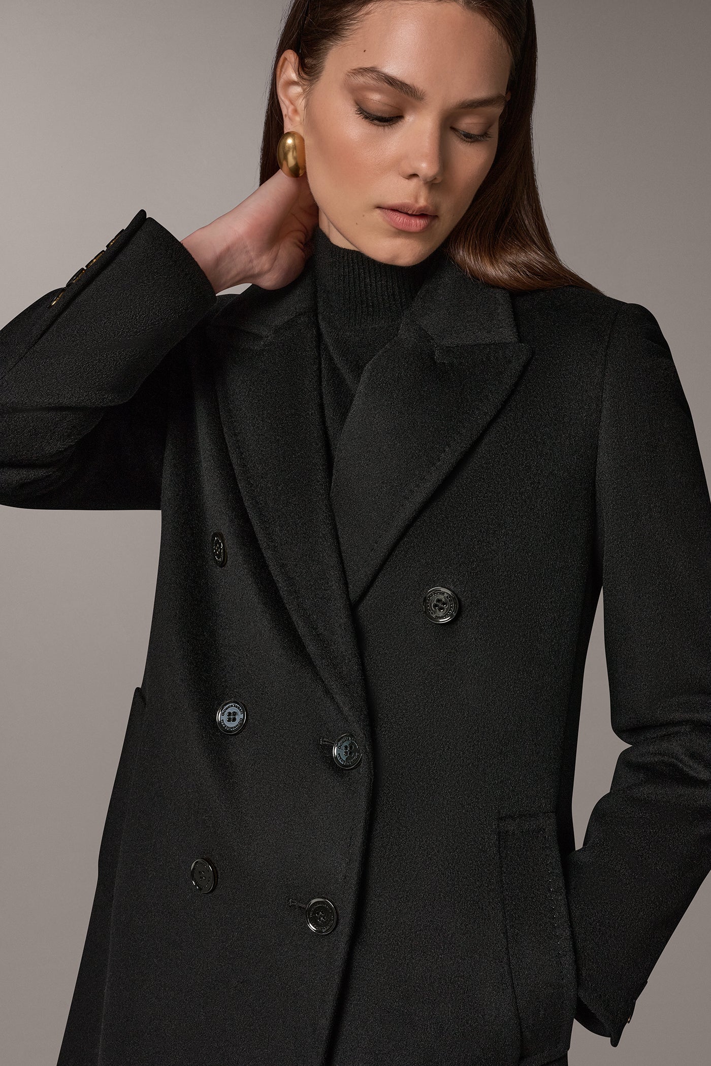 WOOL BLEND DOUBLE-BREASTED COAT VIEW 4