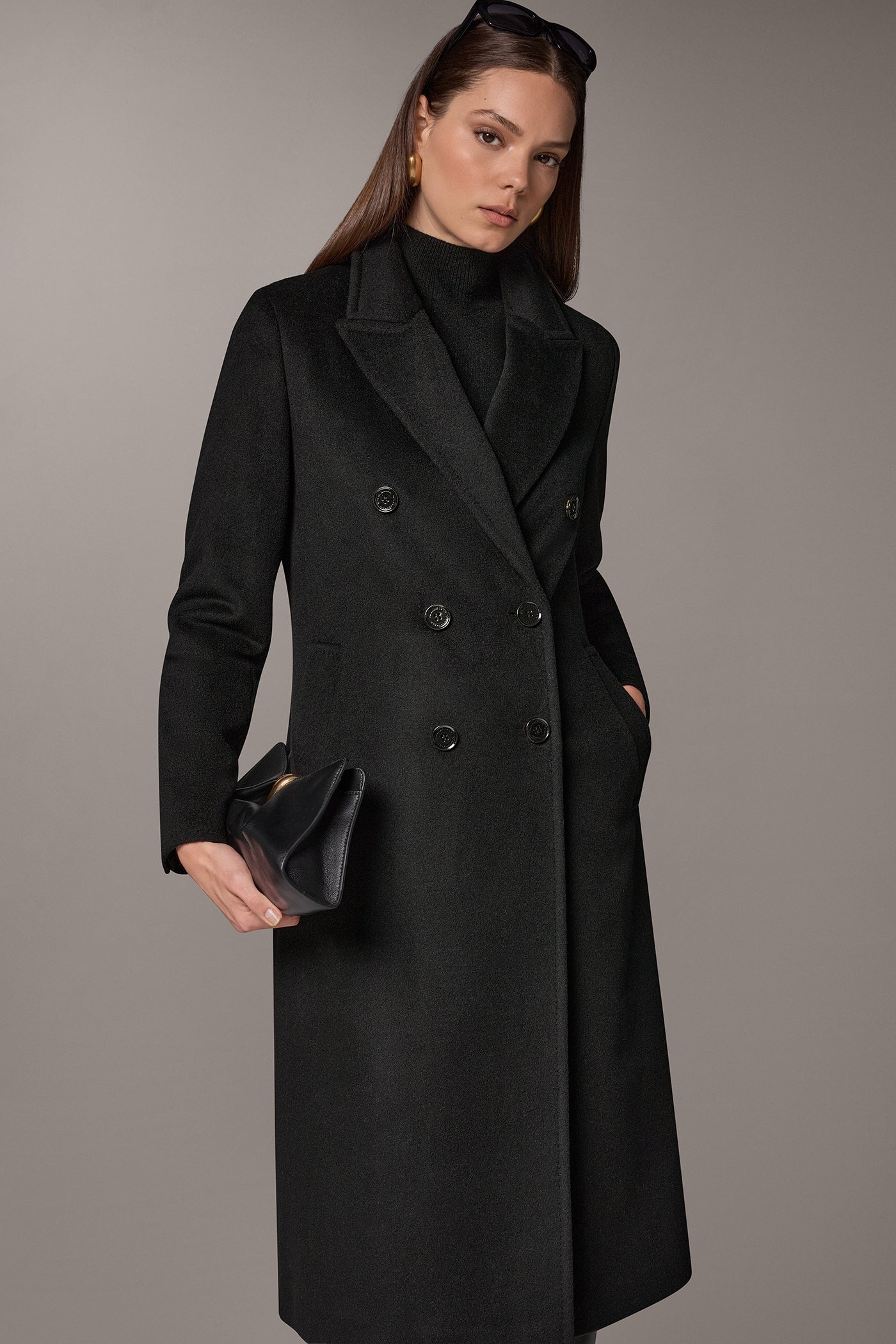 WOOL BLEND DOUBLE-BREASTED COAT VIEW 2
