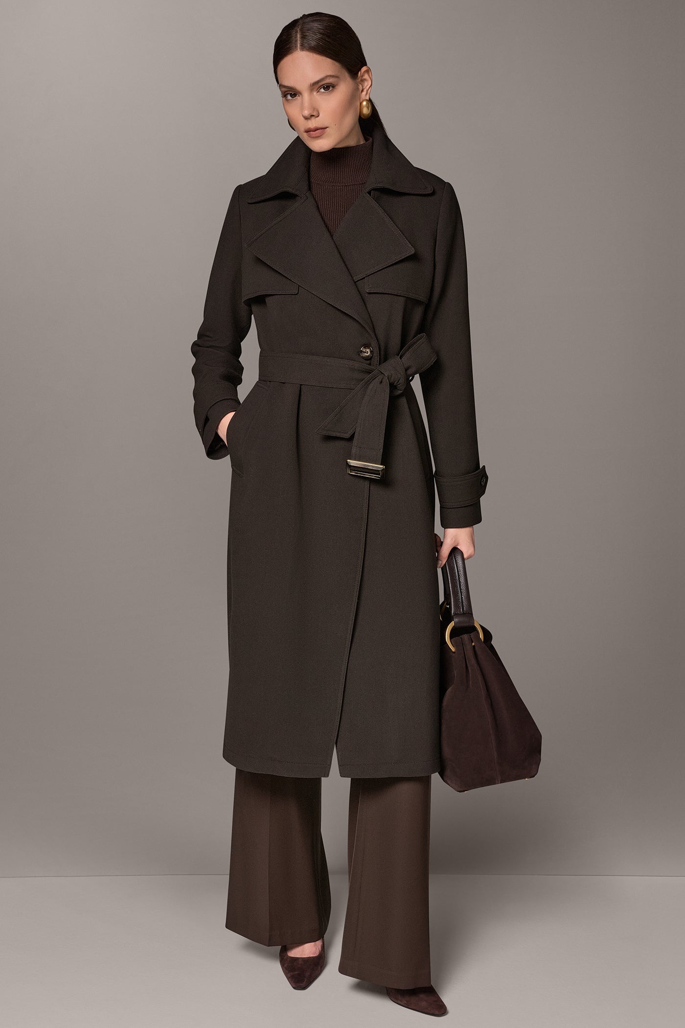 DOUBLE-BREASTED TRENCH RAINCOAT VIEW 1