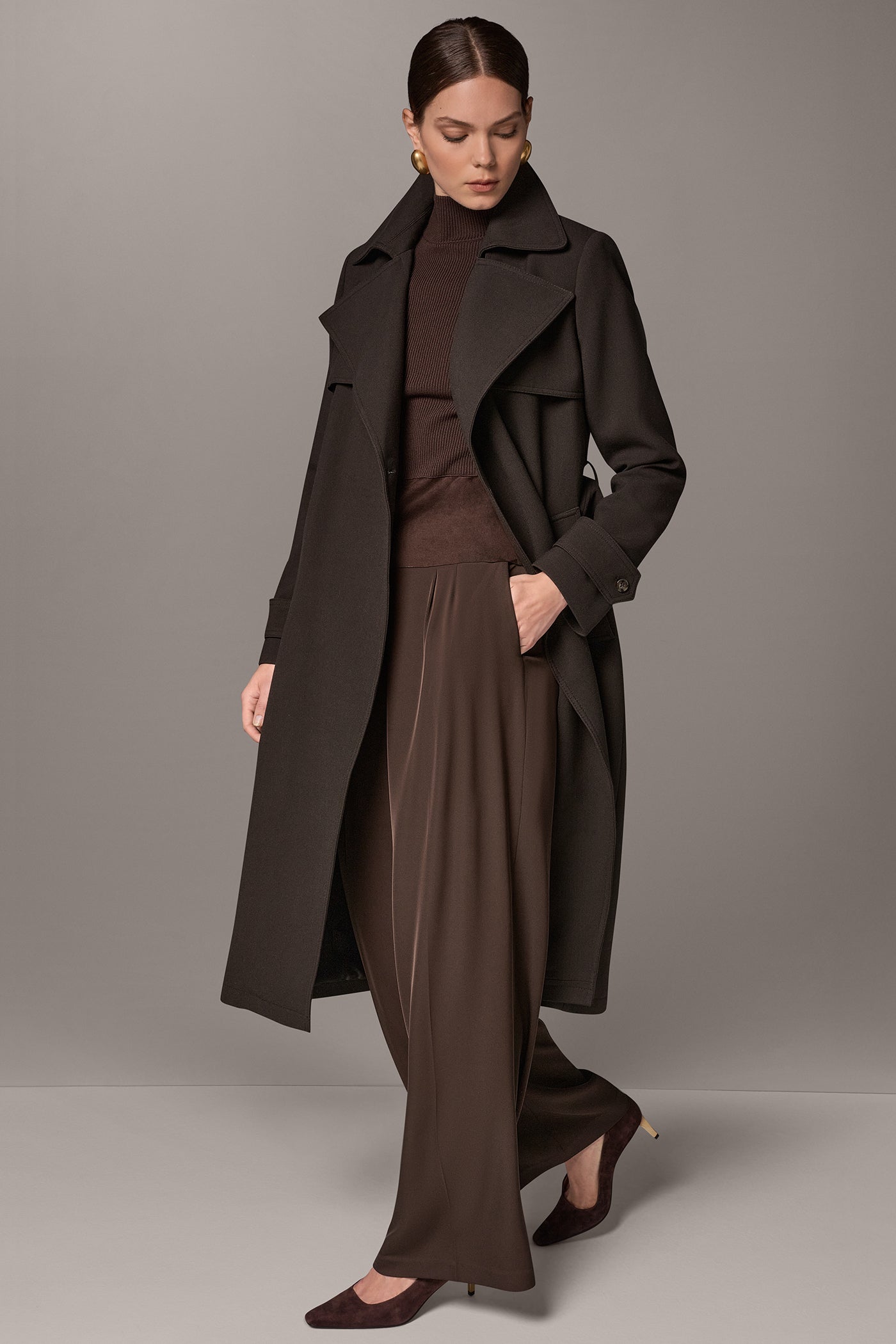 DOUBLE-BREASTED TRENCH RAINCOAT VIEW 2