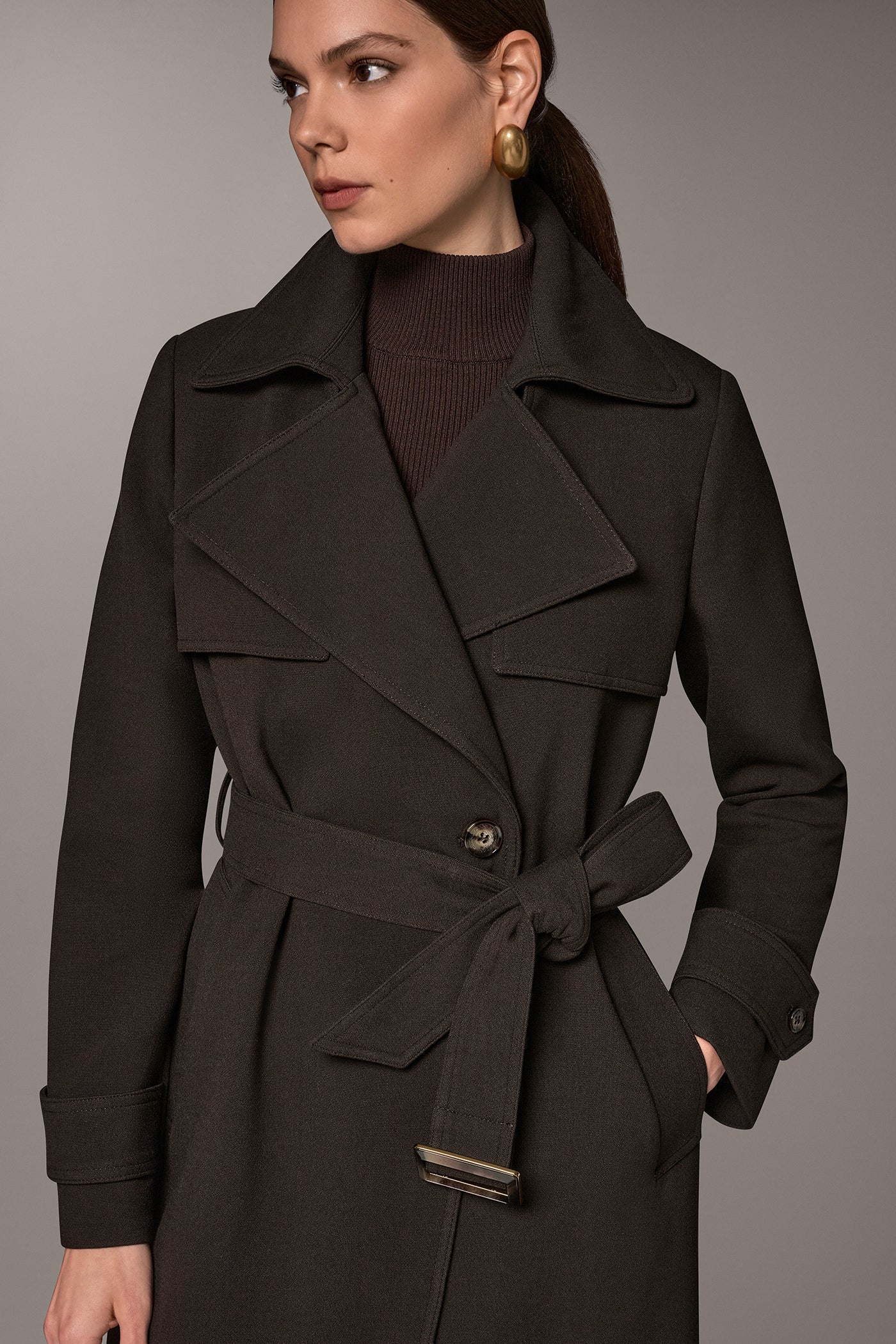 DOUBLE-BREASTED TRENCH RAINCOAT VIEW 4