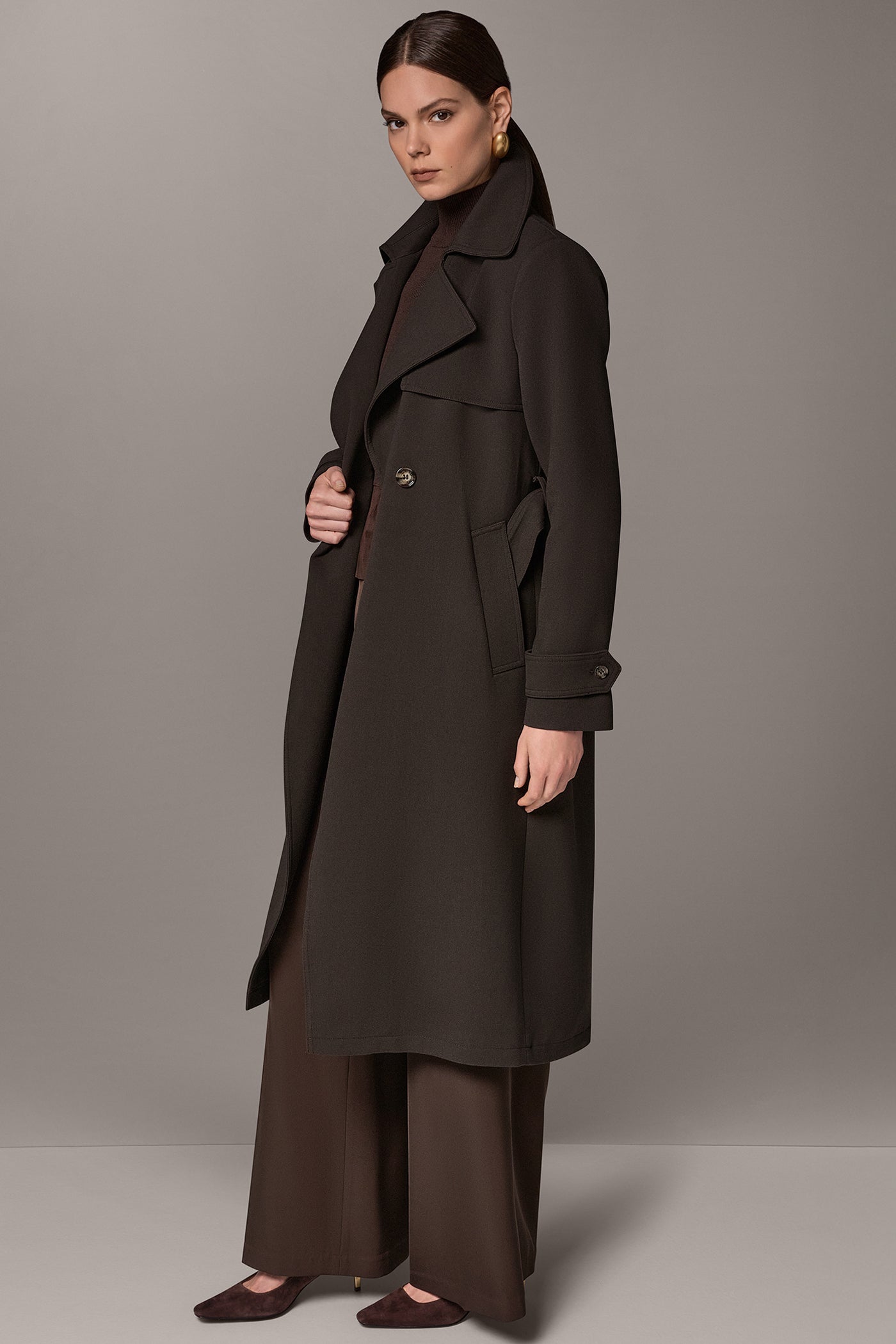 DOUBLE-BREASTED TRENCH RAINCOAT VIEW 12