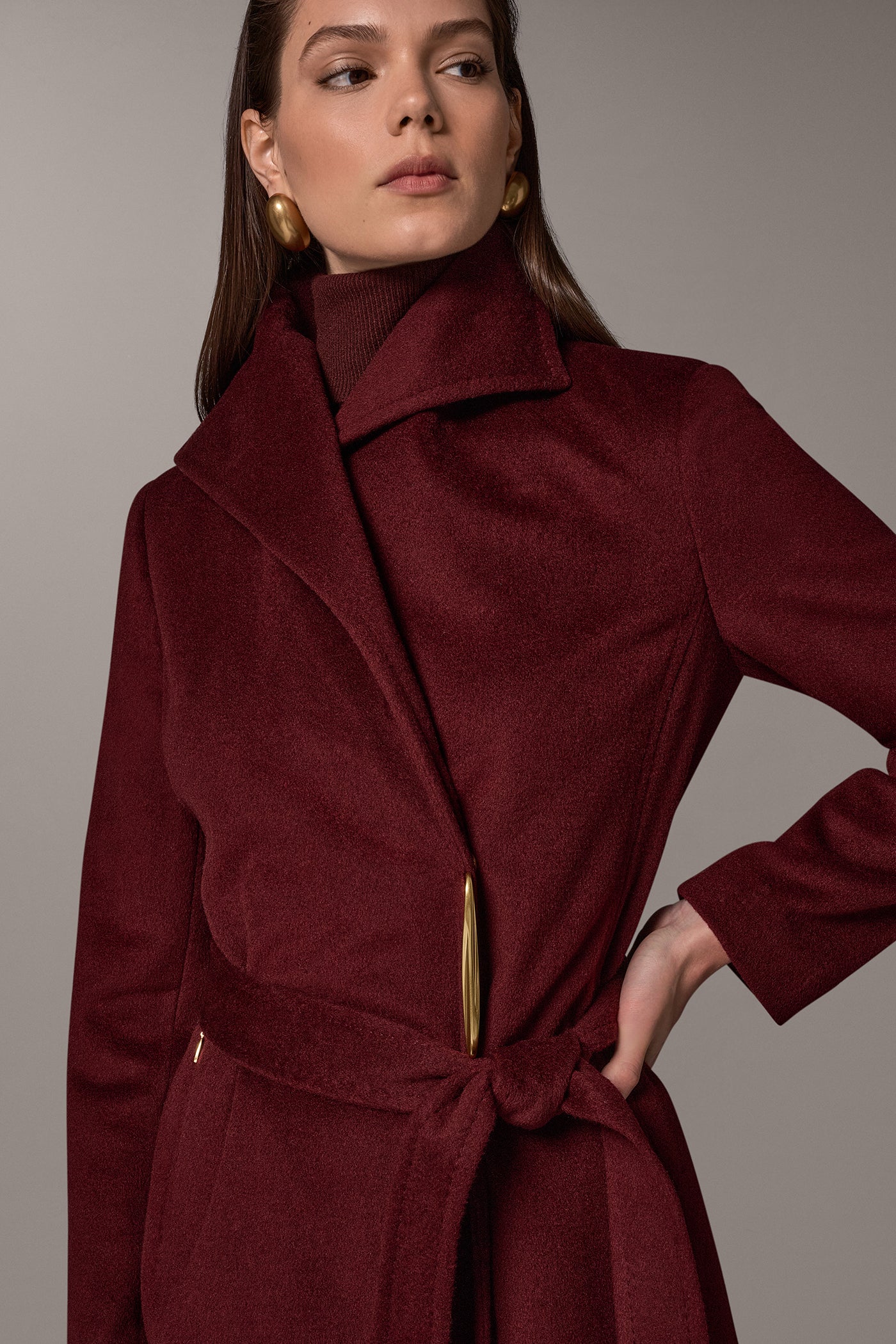 WOOL BLEND WALKER WRAP COAT VIEW 2
