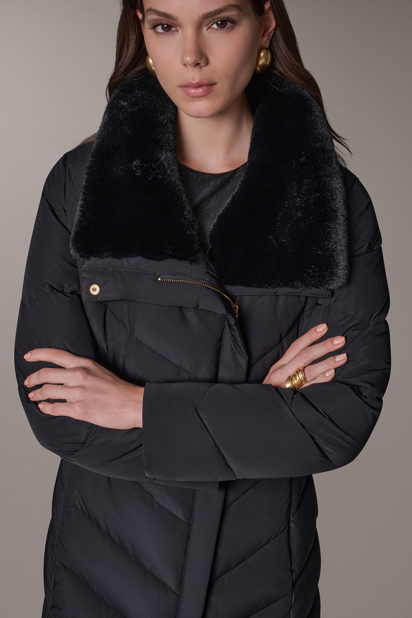 ASYMMETRIC DOWN PUFFER JACKET VIEW 6