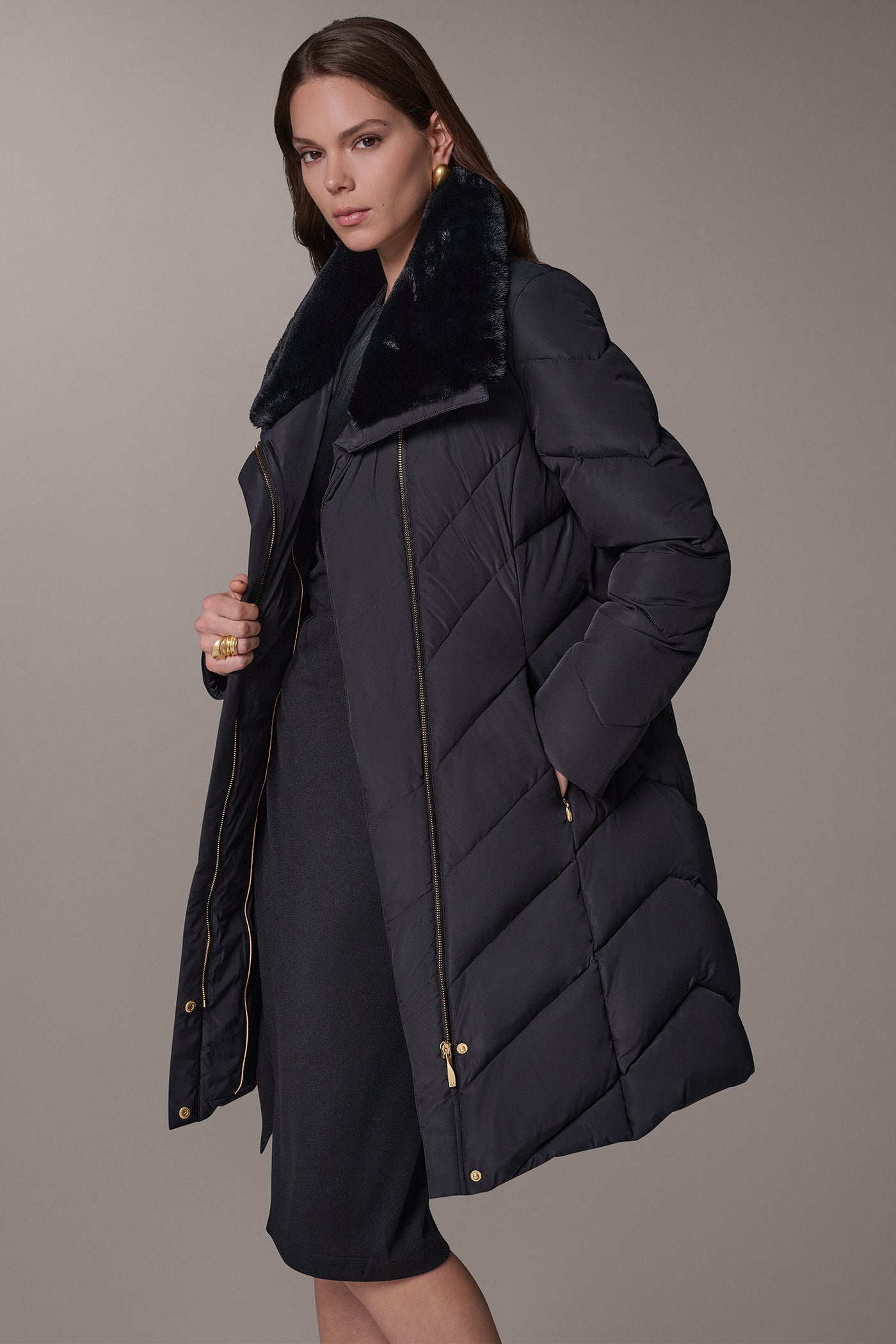 ASYMMETRIC DOWN PUFFER JACKET VIEW 2