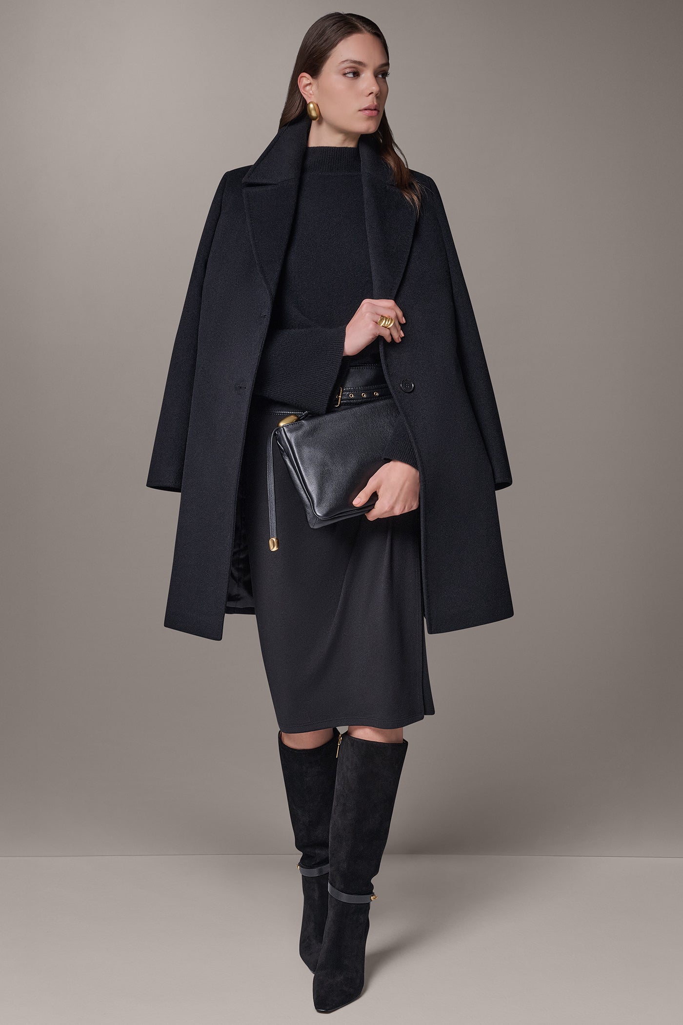 TWO BUTTON REEFER COAT VIEW 7