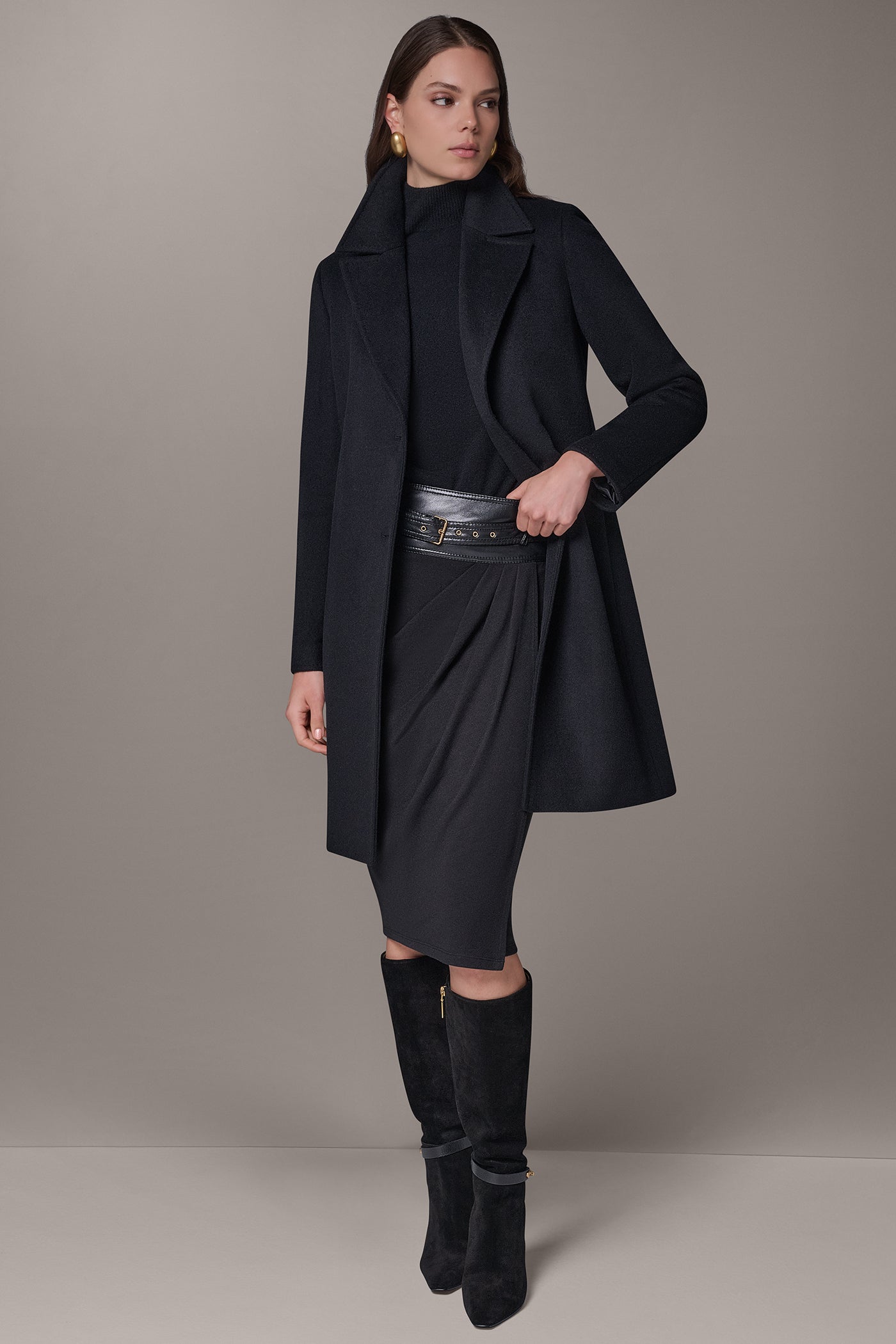 TWO BUTTON REEFER COAT VIEW 5
