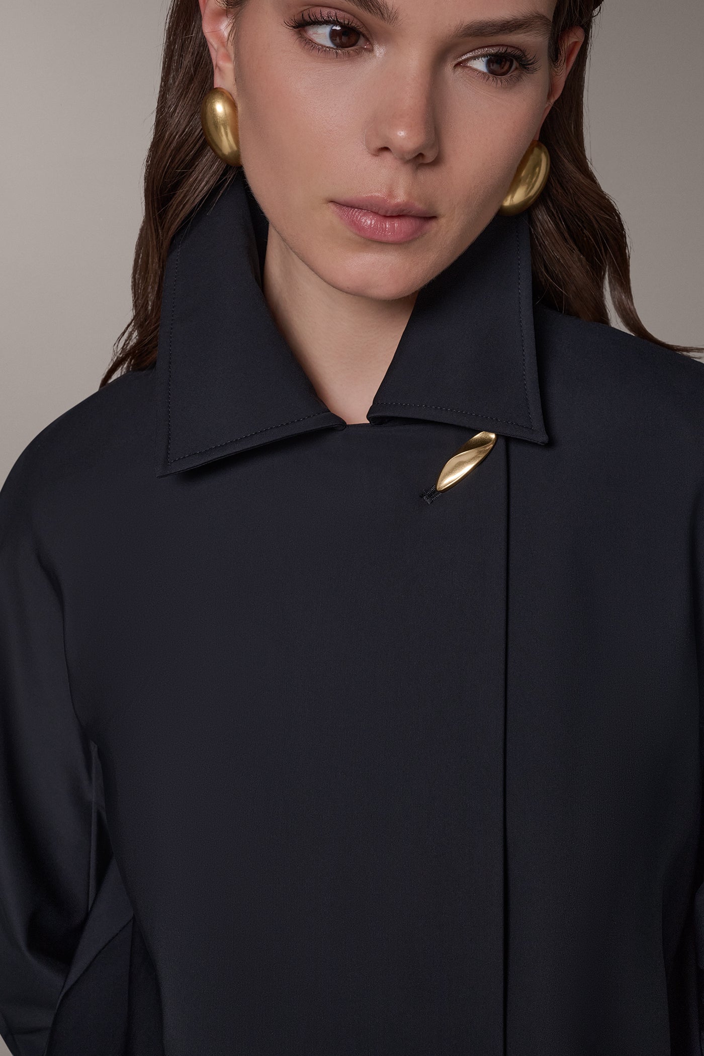 TAILORED COAT WITH GOLD HARDWARE VIEW 7