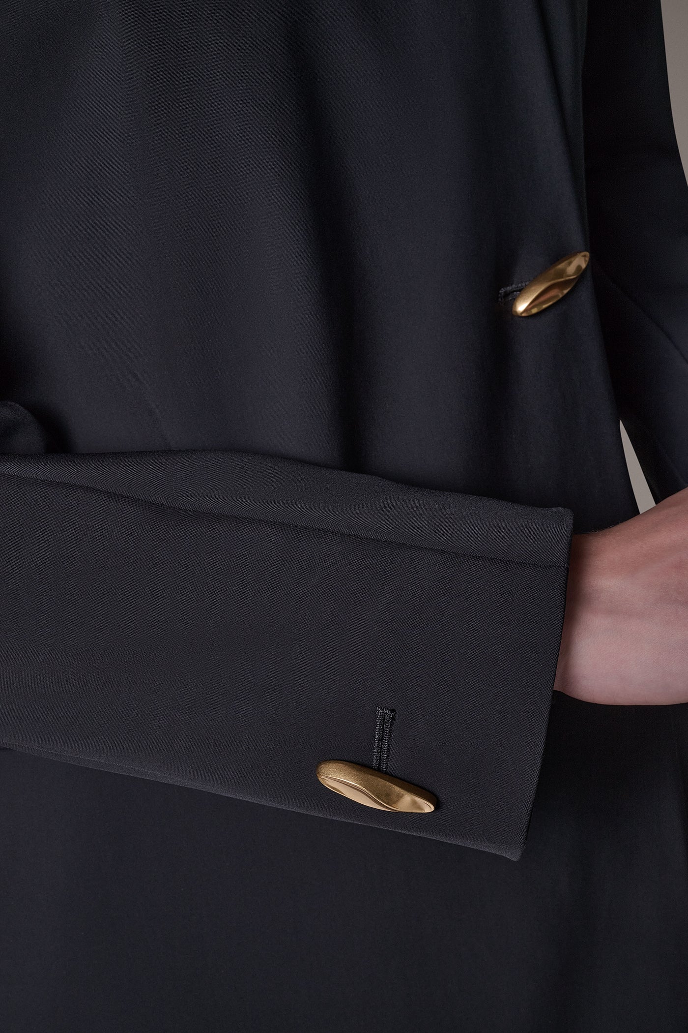 TAILORED COAT WITH GOLD HARDWARE VIEW 8