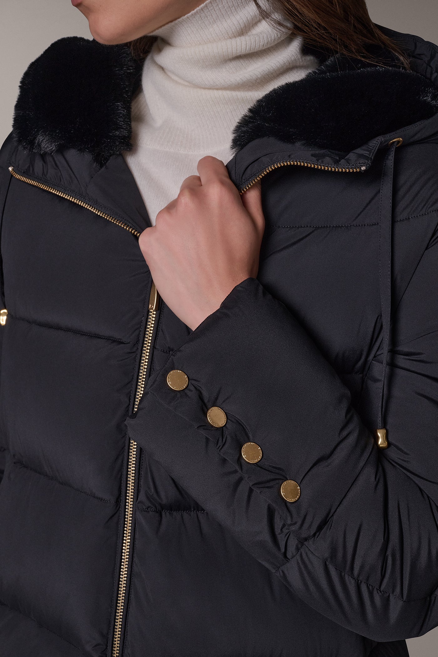 Long Hooded Down Filled Puffer Coat VIEW 11