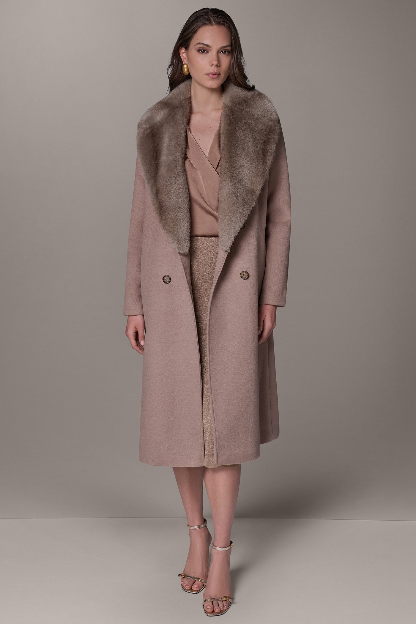 WOOL BLEND DOUBLE-BREASTED SLOUCH COAT VIEW 10