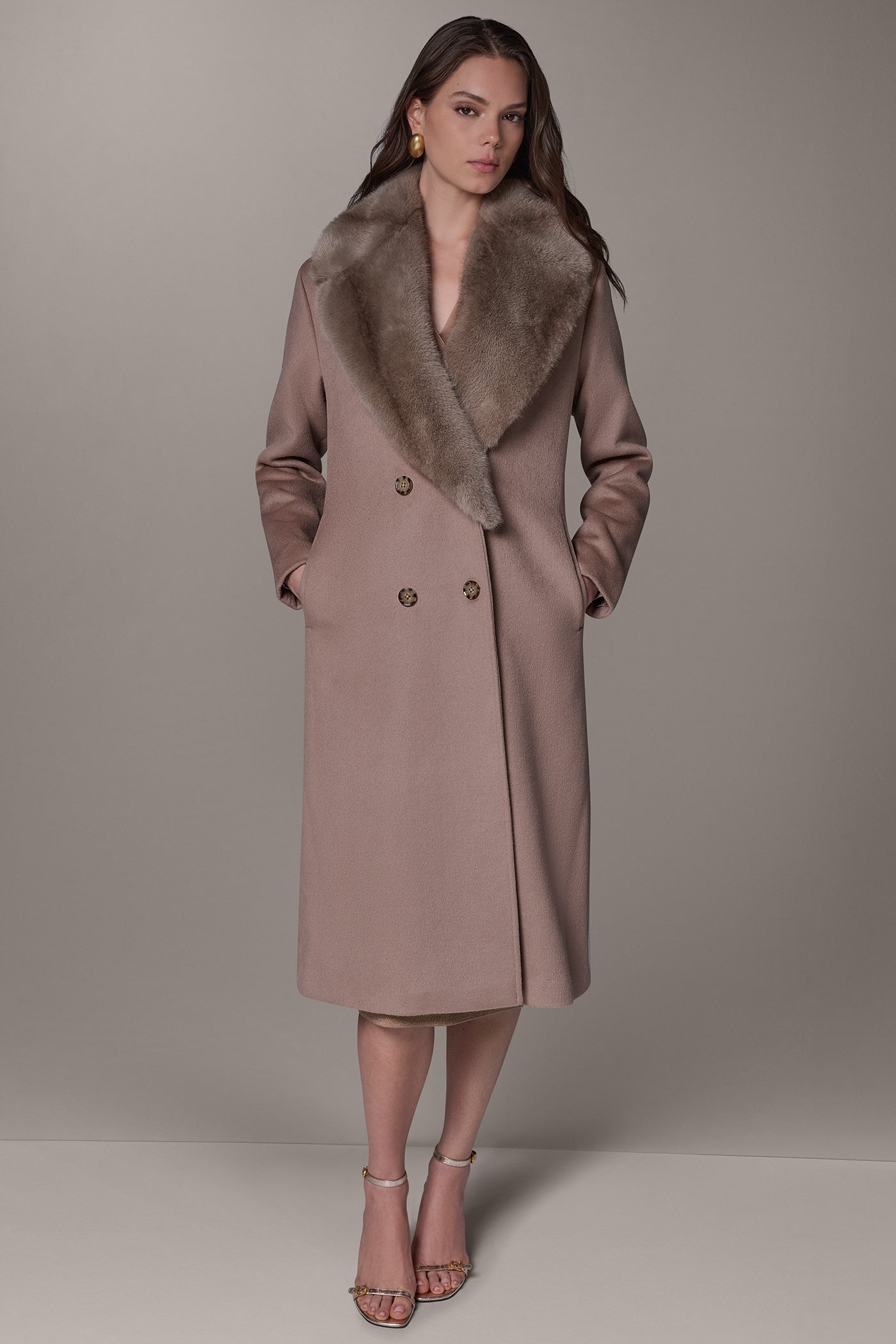 WOOL BLEND DOUBLE-BREASTED SLOUCH COAT VIEW 7