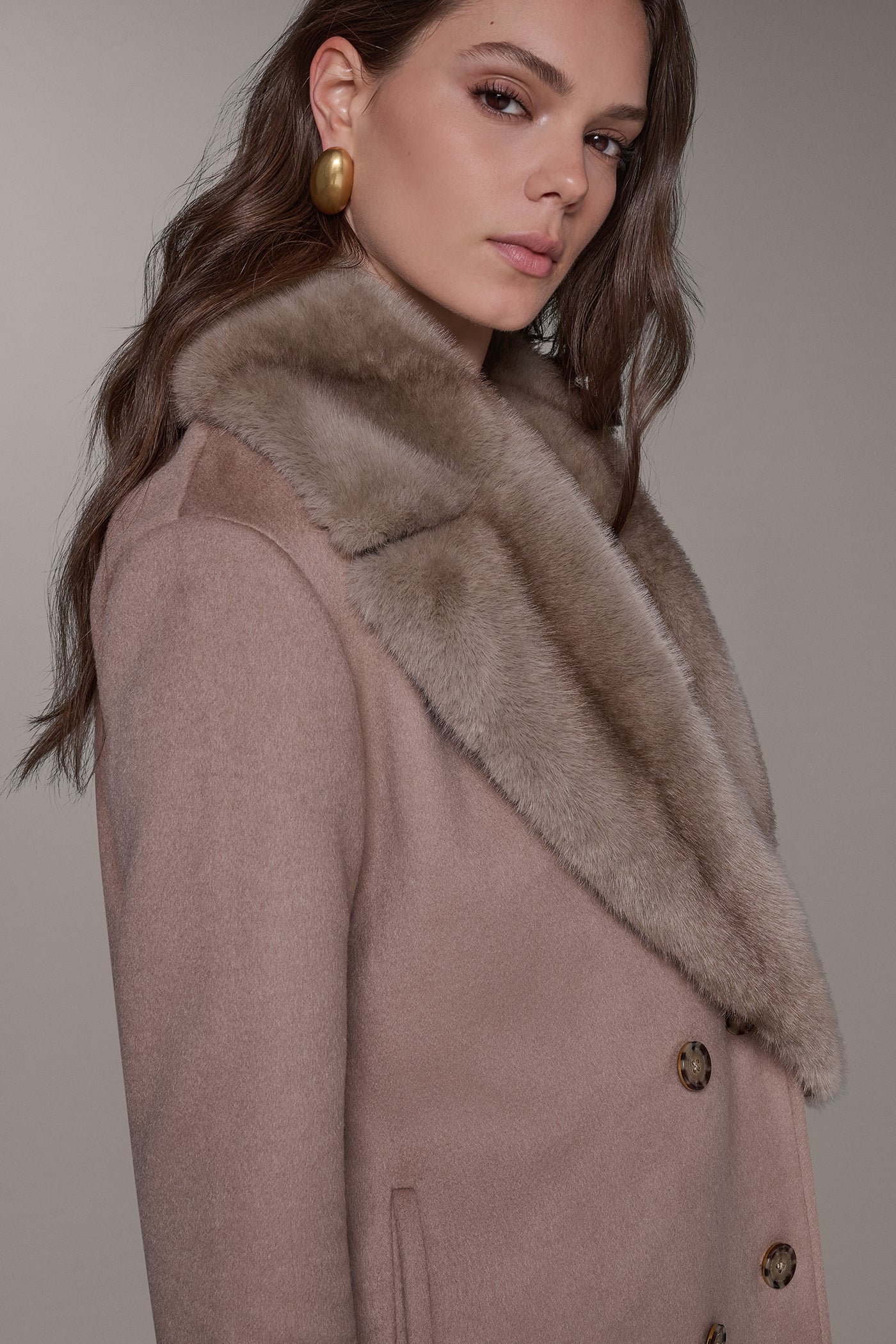 WOOL BLEND DOUBLE-BREASTED SLOUCH COAT VIEW 8