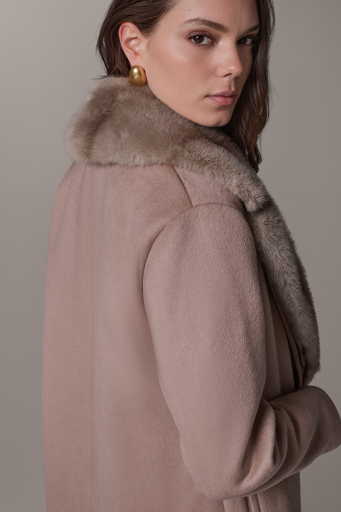 WOOL BLEND DOUBLE-BREASTED SLOUCH COAT VIEW 5